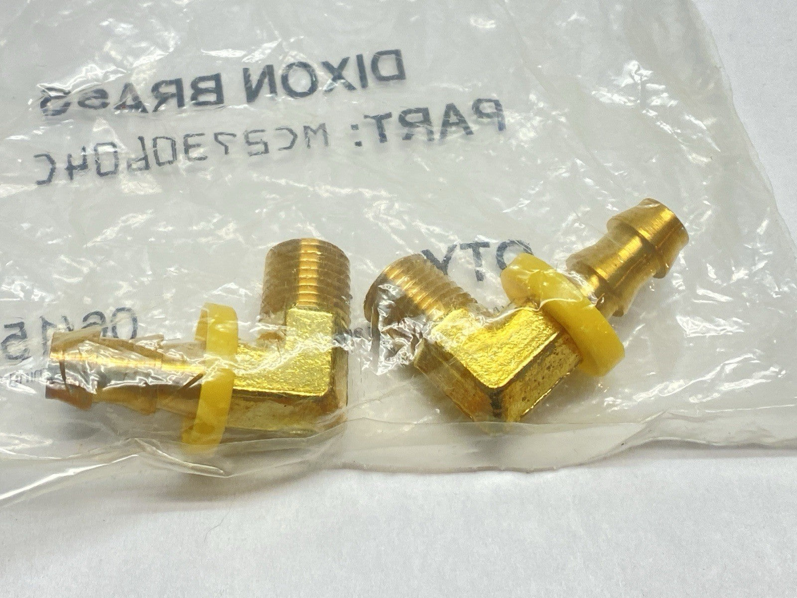 Dixon 2730604C Push-On Hose Barb Adapter Elbow 3/8" NPT x 3/8" Hose LOT OF 2 - Maverick Industrial Sales