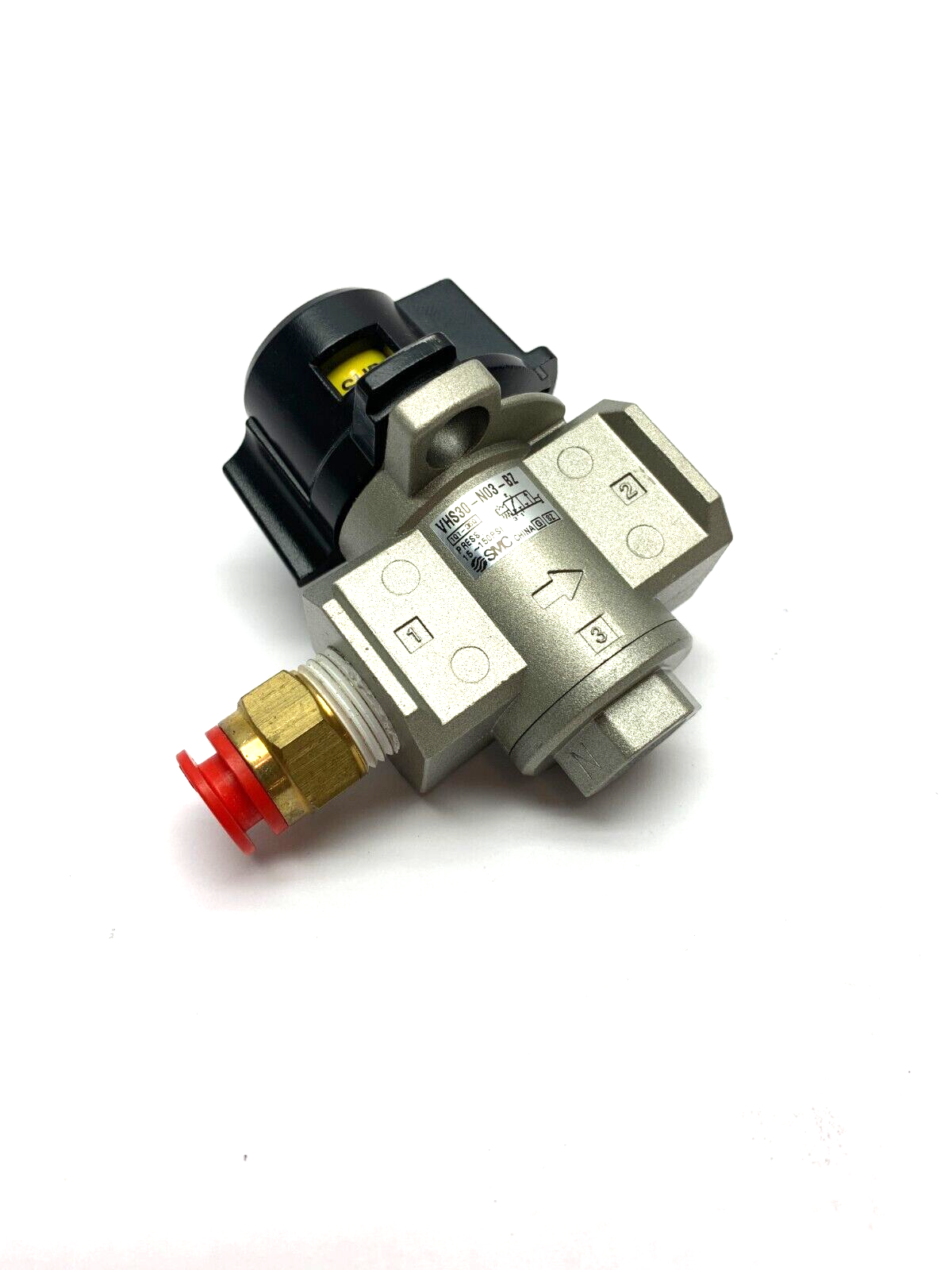 SMC VHS30-N03-BZ 3-Port Lock-Out Valve 3/8" NPT - Maverick Industrial Sales