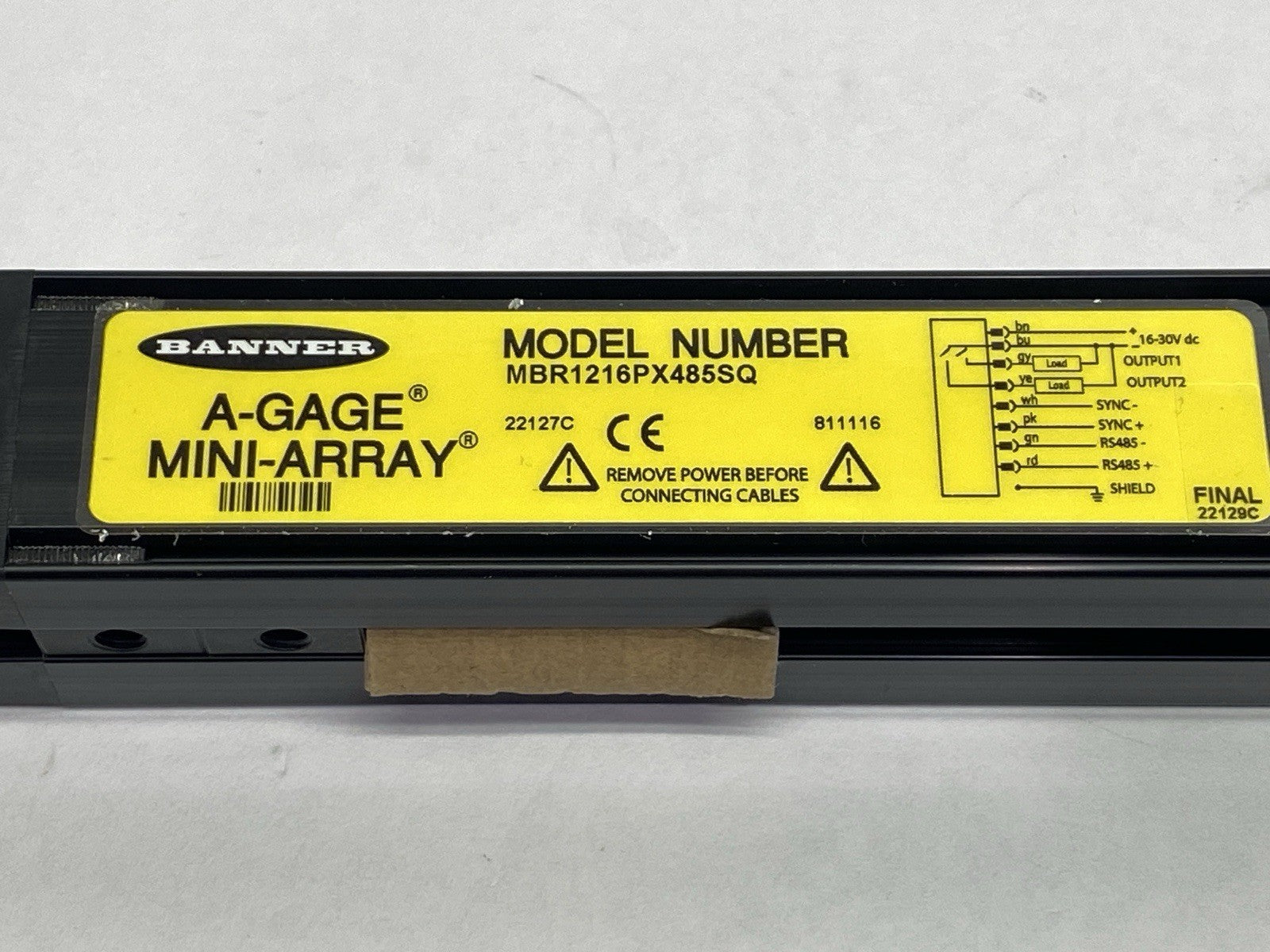 Banner MBR1216PX485SQ Mini-Array Light Curtain Receiver 811116 - Maverick Industrial Sales