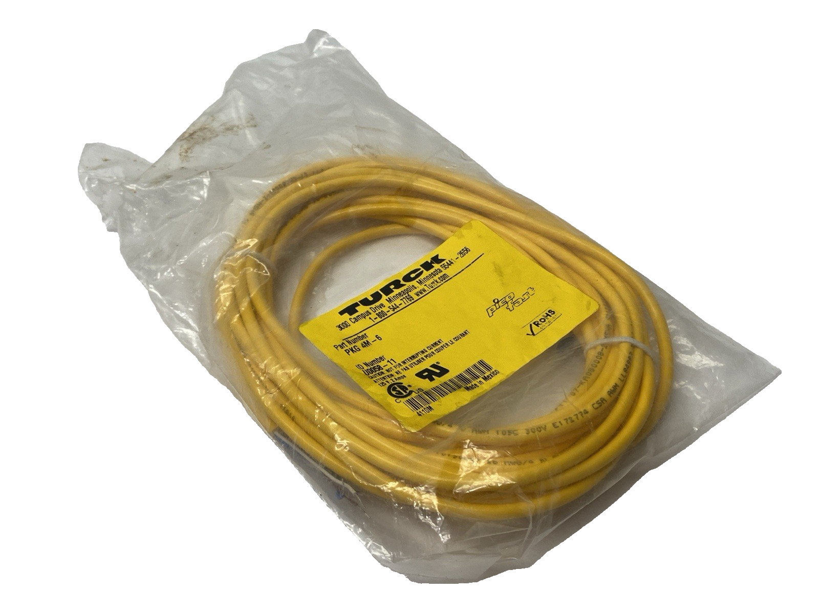 Turck PKG 4M-6 Single-Ended Female M8 4-Pin Connector Cordset U0058-11 - Maverick Industrial Sales
