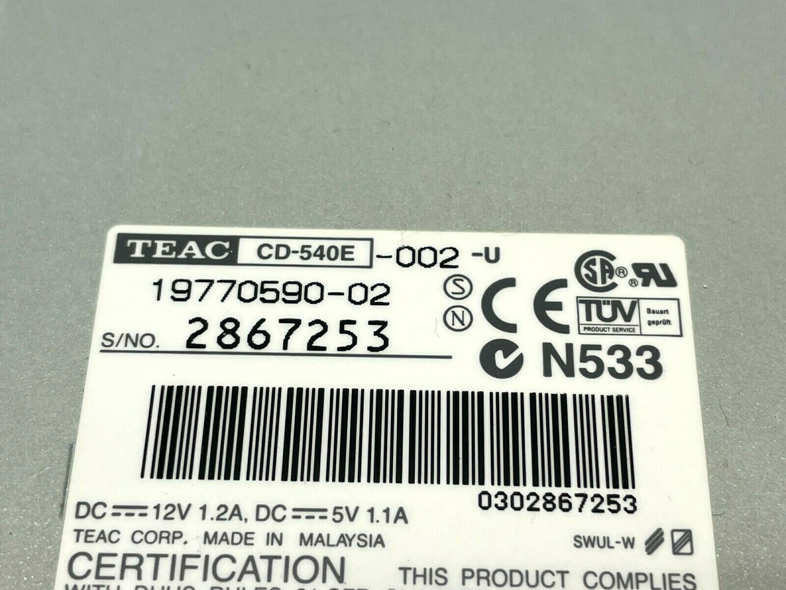 Teac CD-540E-002-U CD Disk Drive 19770590-02 - Maverick Industrial Sales