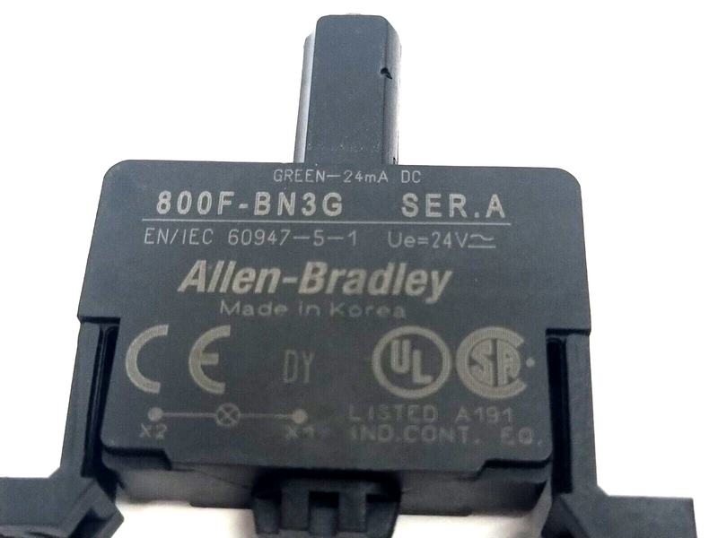 Allen Bradley 800F-BN3G Ser. A 22mm Green LED Module For 800F Pushbutton - Maverick Industrial Sales