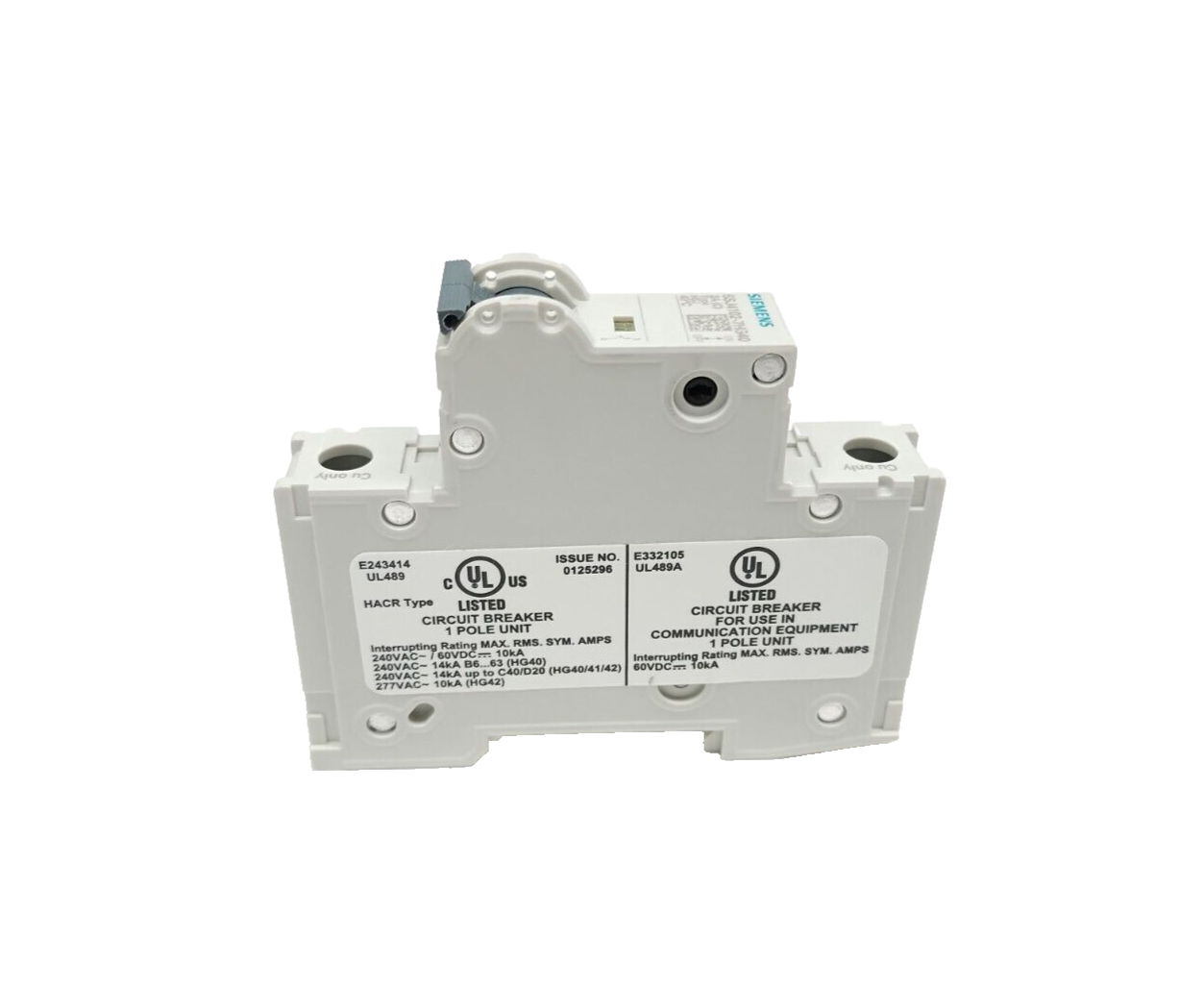Siemens 5SJ4102-7HG40 Miniature Circuit Breaker 1P 2A 240V - Maverick Industrial Sales