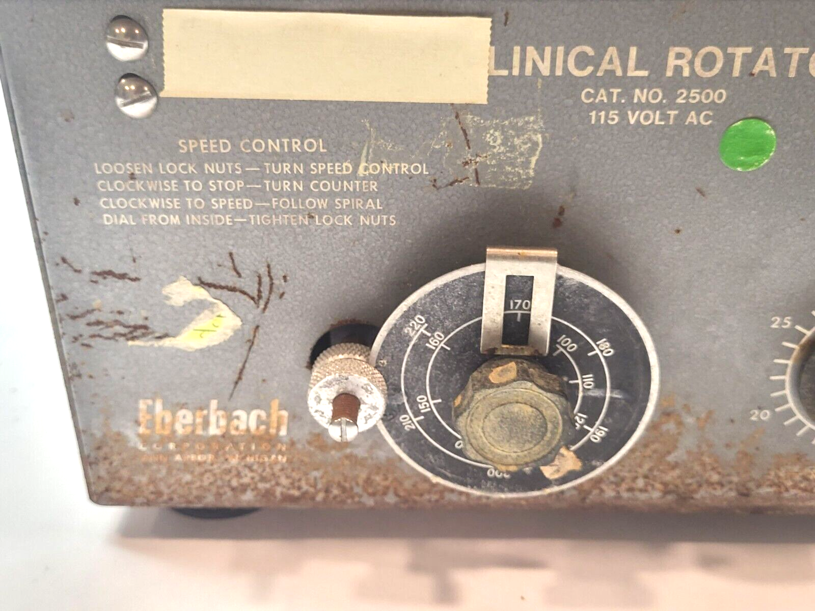 Eberbach 2500 Clinical Rotator Variable Speed Settings and Timer - Maverick Industrial Sales
