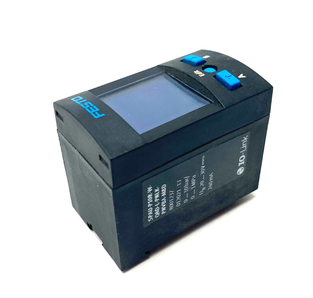 Festo SPAU-P10R-W-Q4D-L-PNLK-PNVBA-M8D Digital Pressure Sensor 8001237 - Maverick Industrial Sales
