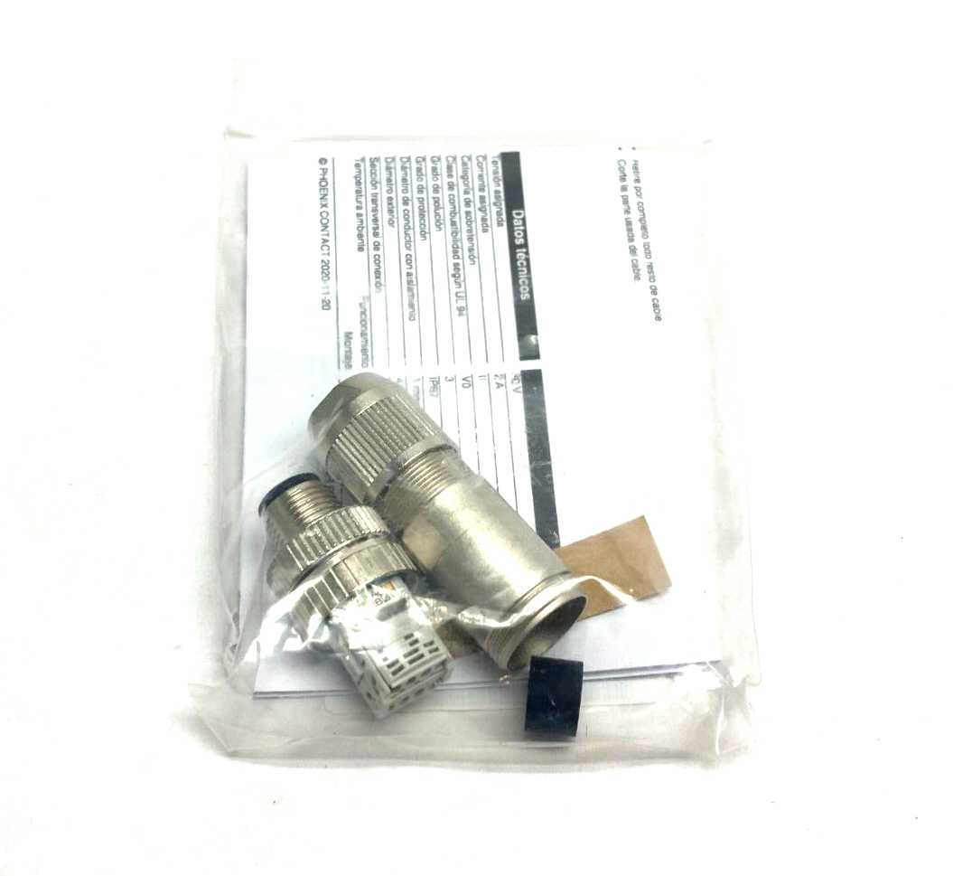Phoenix Contact SACC-M12MS-8Q SH Ethernet Data Connector 8-Position 1543236 - New - Maverick Industrial Sales