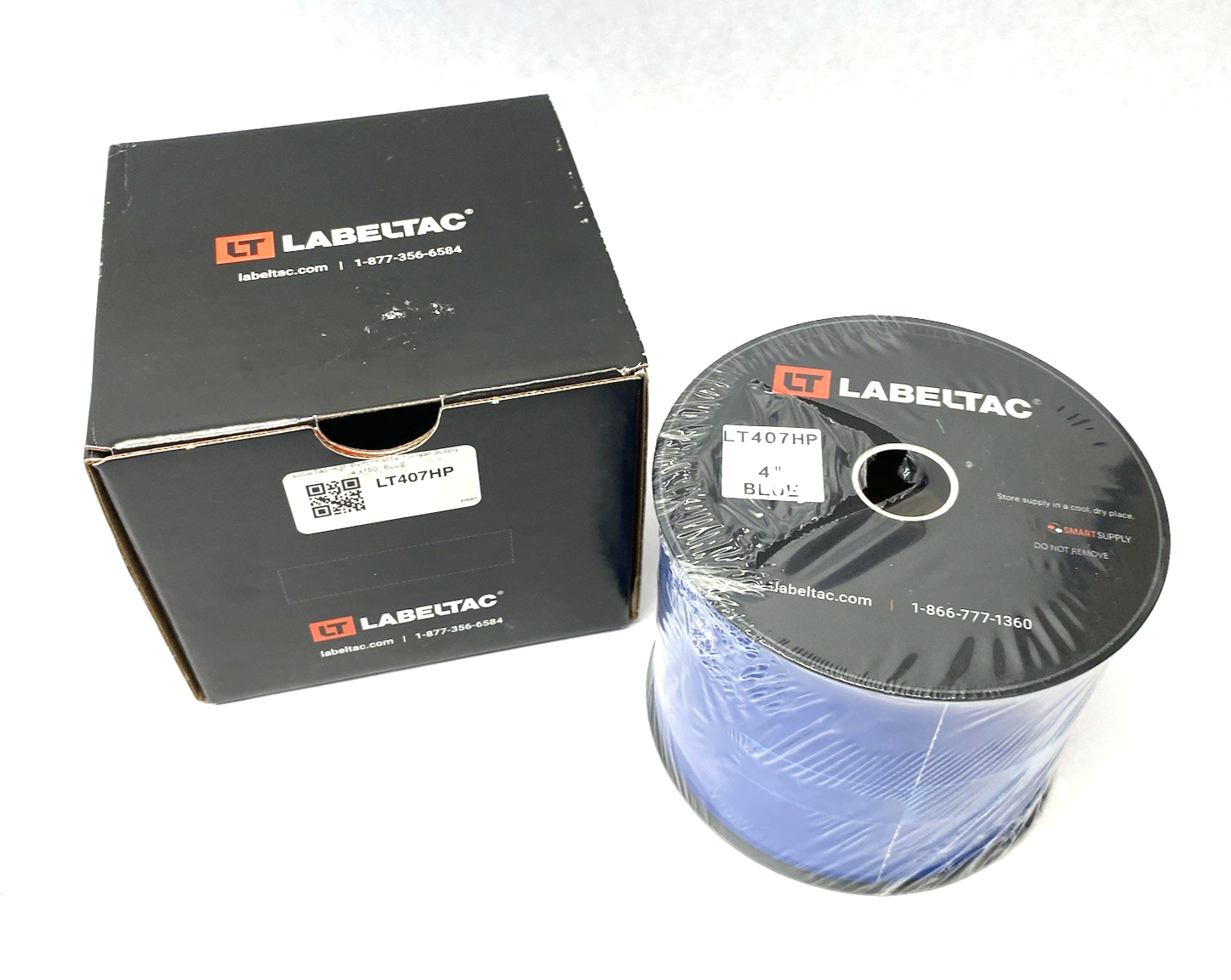 LT407HP | LabelTac Pro Model High Perf. 10 Year Vinyl Label, Blue, 4