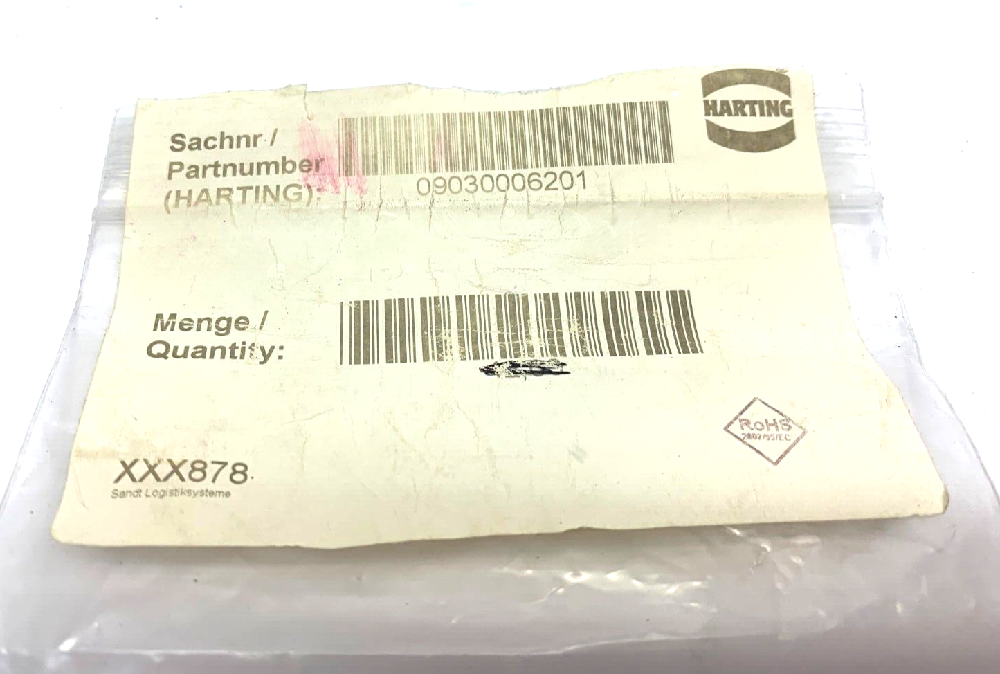 Harting 09030006201 DIN-Signal High Current Solder Crimp Connector LOT OF 28 - Maverick Industrial Sales
