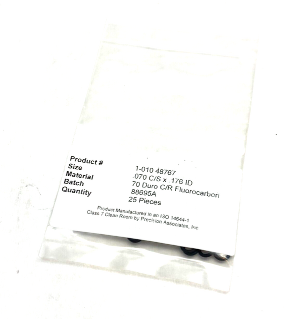 Precision Associates 1-010 O-Ring .239 inch ID and .379 inch OD PKG OF 25