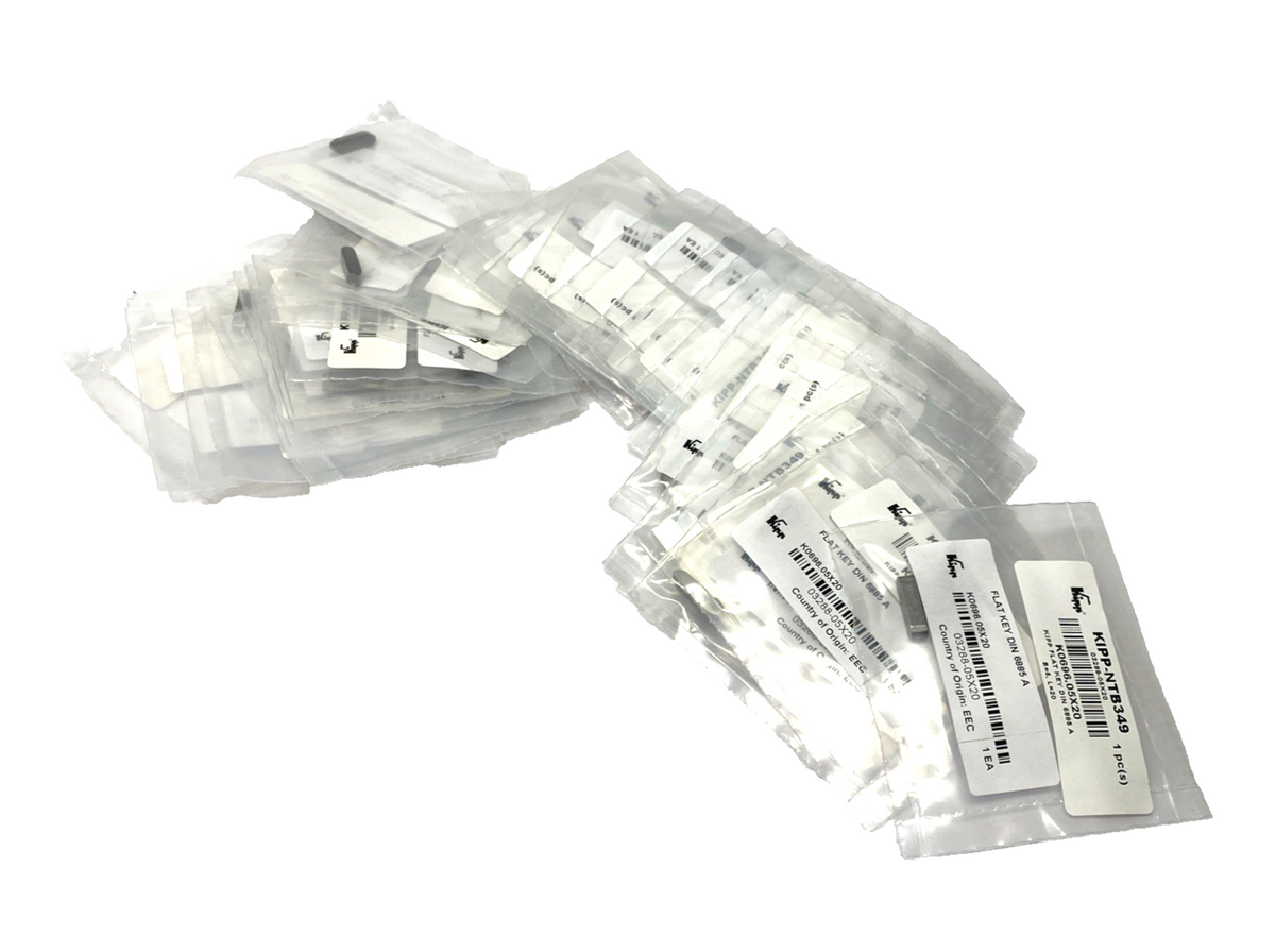 Kipp K0696.05X20 Shaft Key 5x20mm DIN 6885 A 03288-05X20 KIPP-NTB349 LOT OF 40 - Maverick Industrial Sales