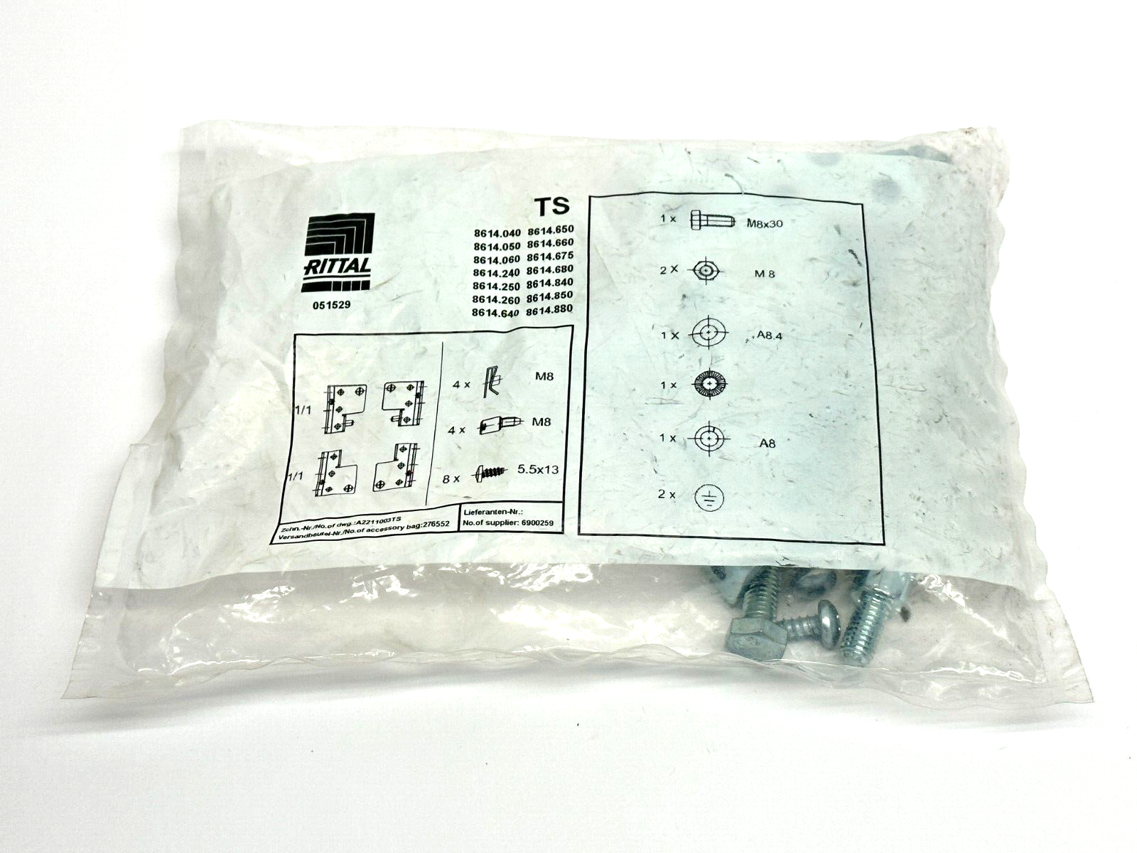 Rittal 8614.040 8614.650 TS Mouting Kit 276552 - Maverick Industrial Sales