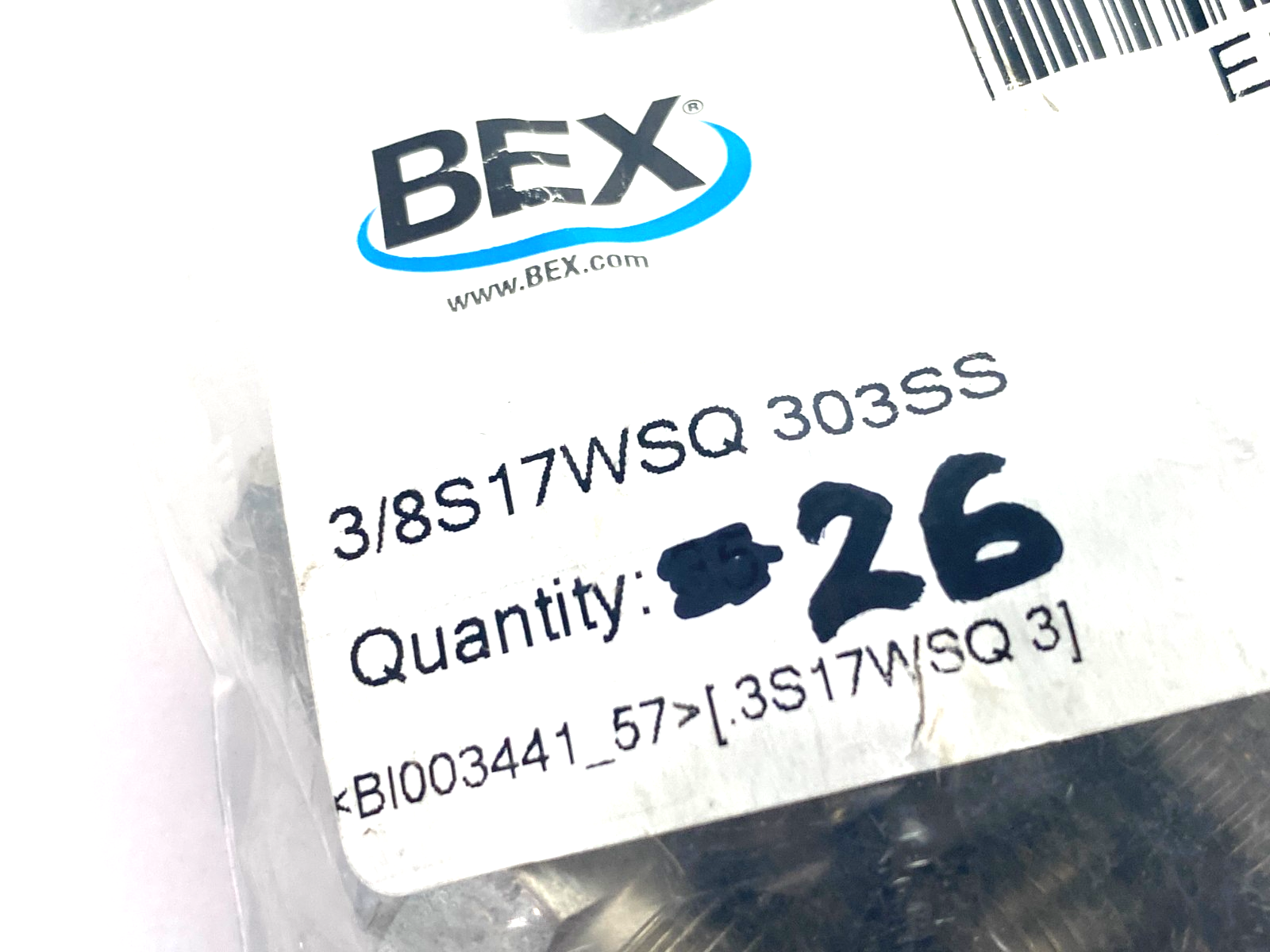 Bex 3/8S17WSQ 303SS Multi-Angle Square Cone Jet Spray Nozzle PKG OF 26 - Maverick Industrial Sales