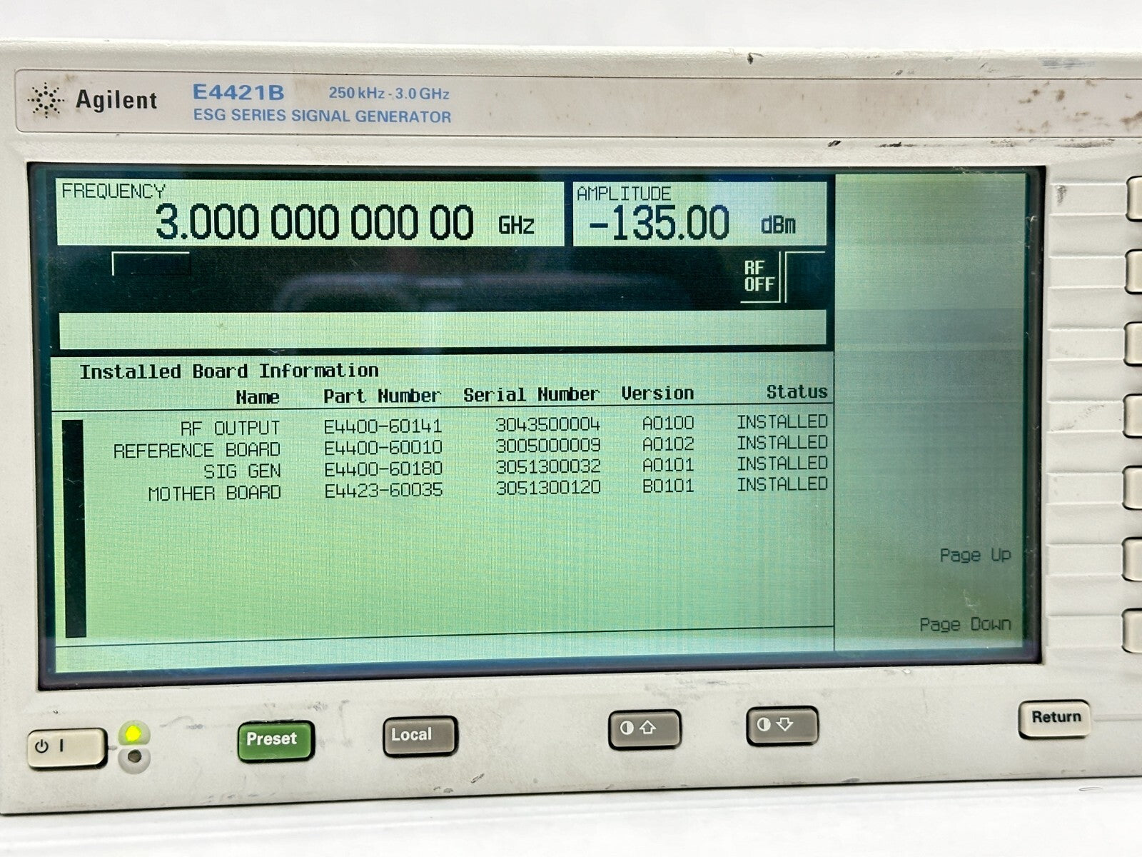 Agilent E4421B ESG Series Signal Generator 250kHz-3.0GHz - Maverick Industrial Sales