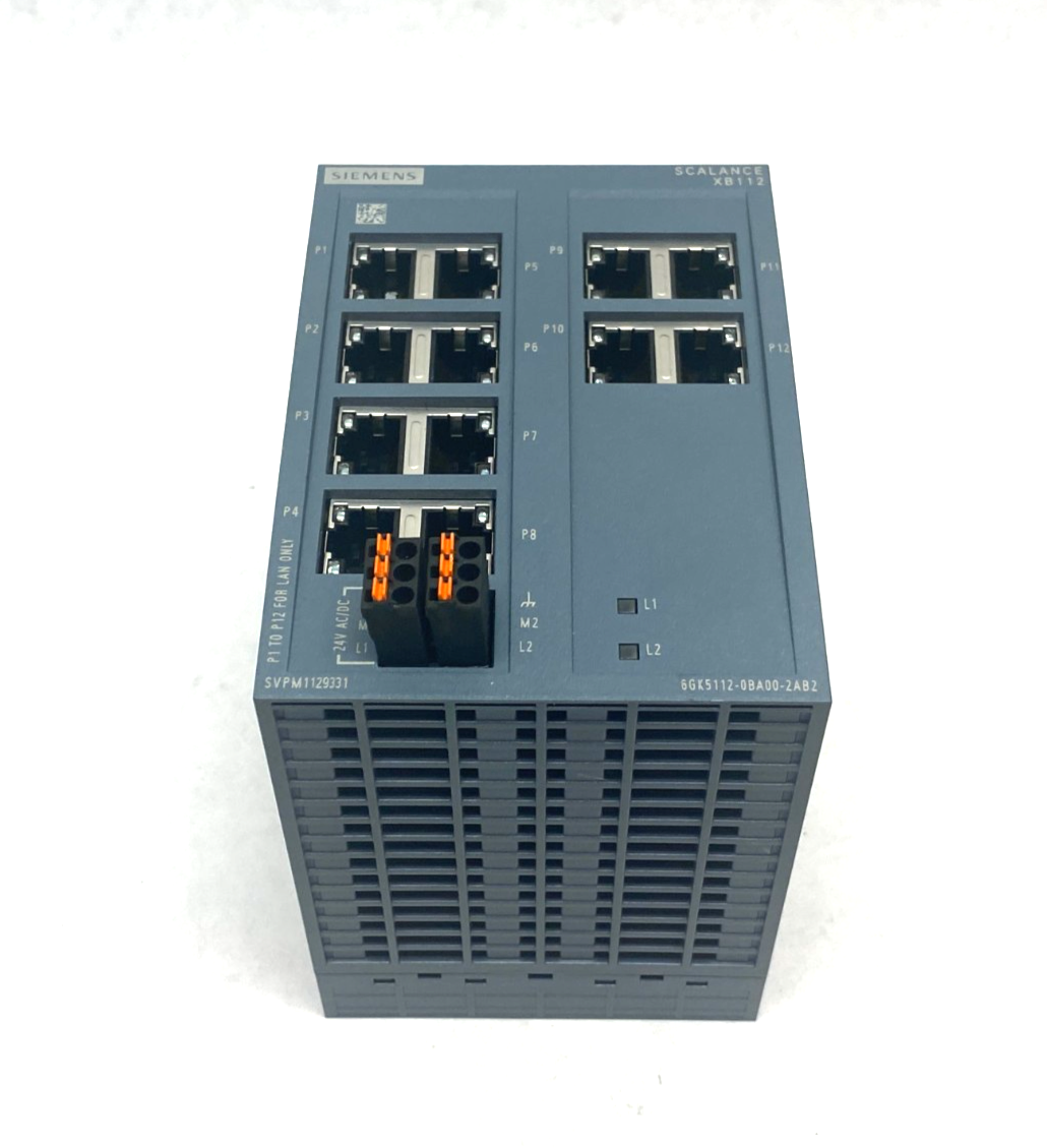 Siemens 6GK5112-0BA00-2AB2 SCALANCE XB112 Unmanaged IE Ethernet Switch - Maverick Industrial Sales