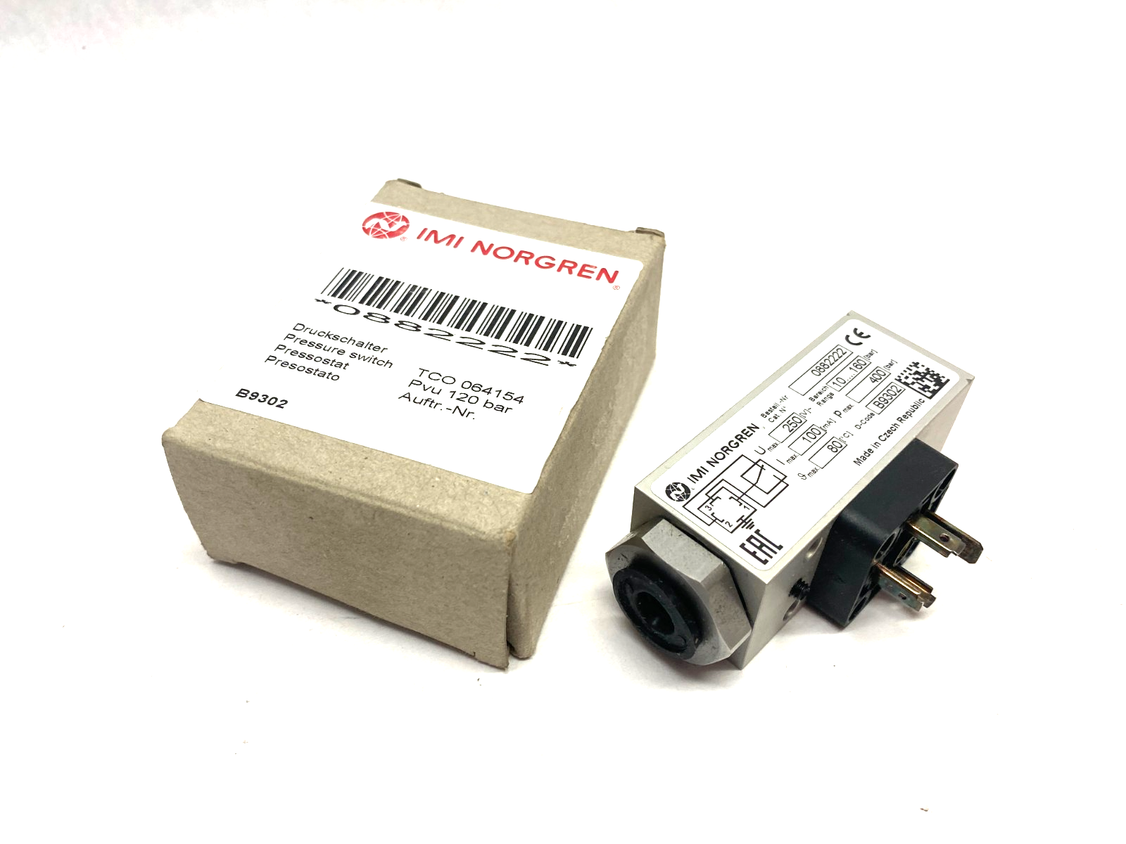 IMI Norgren 0882222 Pressure Switch 10-160bar 250V - Maverick Industrial Sales