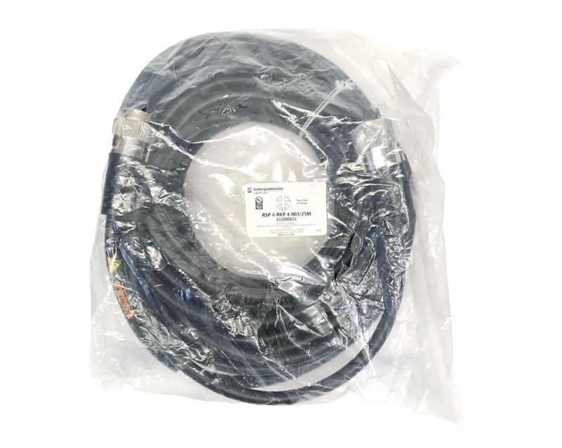 Lumberg RSP 4-RKP 4-803/25M Cordset 1-3/8" 4-Pin Male To Female 25m 511000021 - Maverick Industrial Sales