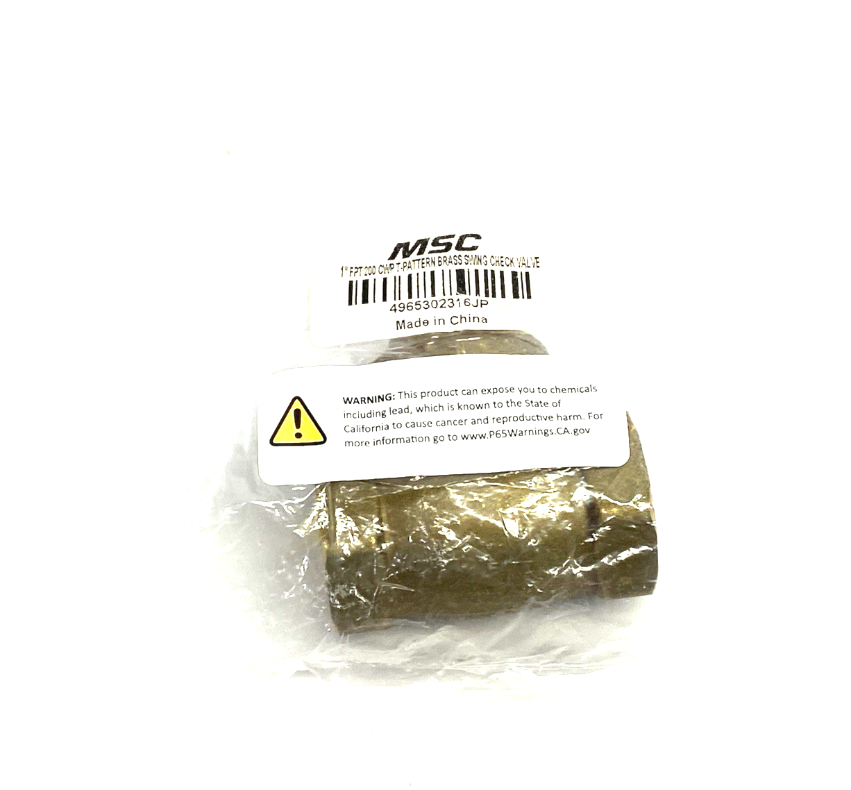 38080784 | Value Collection Check Valve, 1" Pipe Check Swing, 4965302316JP - New – Open box - Maverick Industrial Sales