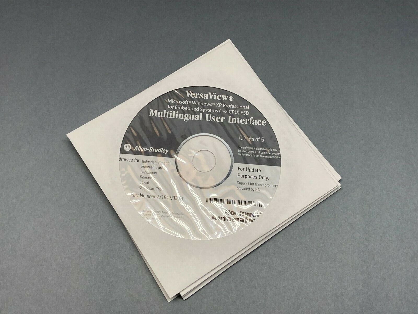 Allen Bradley 77184-933-01 VersaView Multilingual User Interface Series of 5 CDs - Maverick Industrial Sales