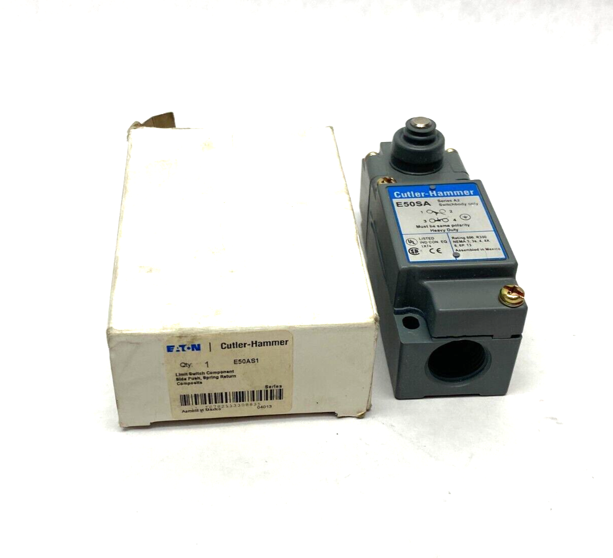 E50AS1 | Eaton Cutler-Hammer Plunger Limit Switch Surface Mount NEMA Heavy Duty - New – Open box - Maverick Industrial Sales