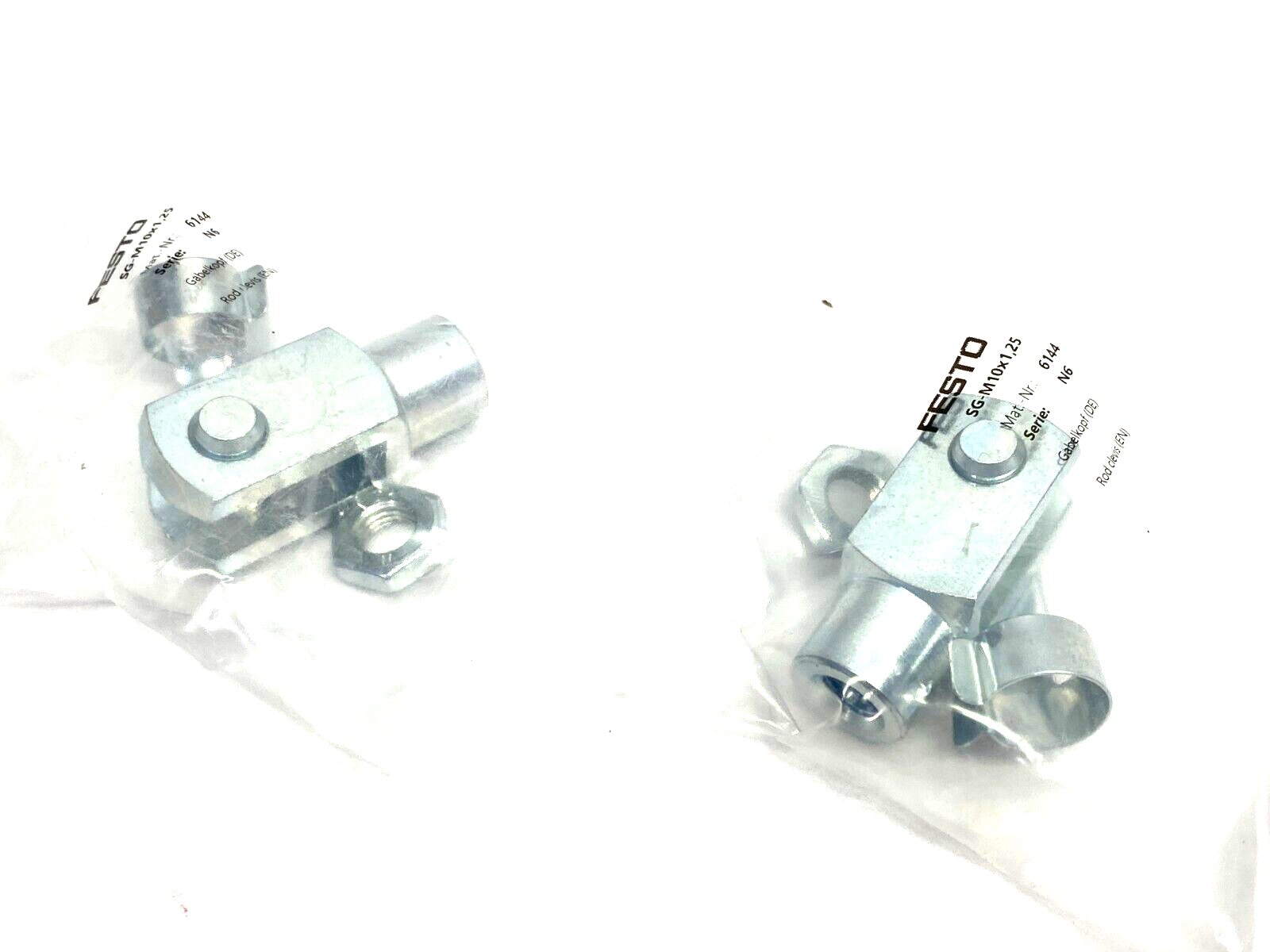 Festo SG-M10x1,25 Rod Clevis 6144 LOT OF 2 - Maverick Industrial Sales