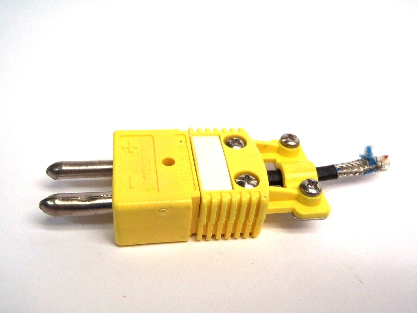 Omega Yellow K Type Bayonet Thermocouple Straight Feed CH+ AL- - Maverick Industrial Sales