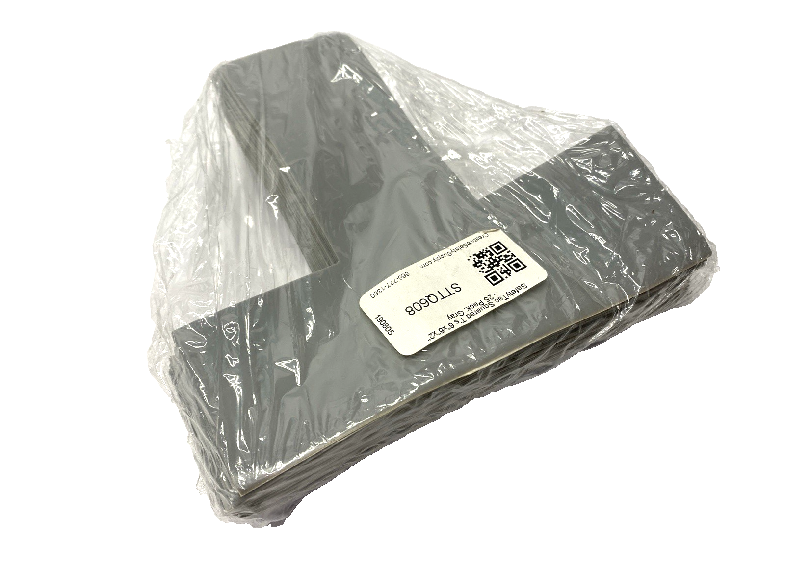STTQ608 | SafetyTac Squared T Gray Floor Marking Sticker 6" x 6" x 2" PKG OF 25 - New - Maverick Industrial Sales