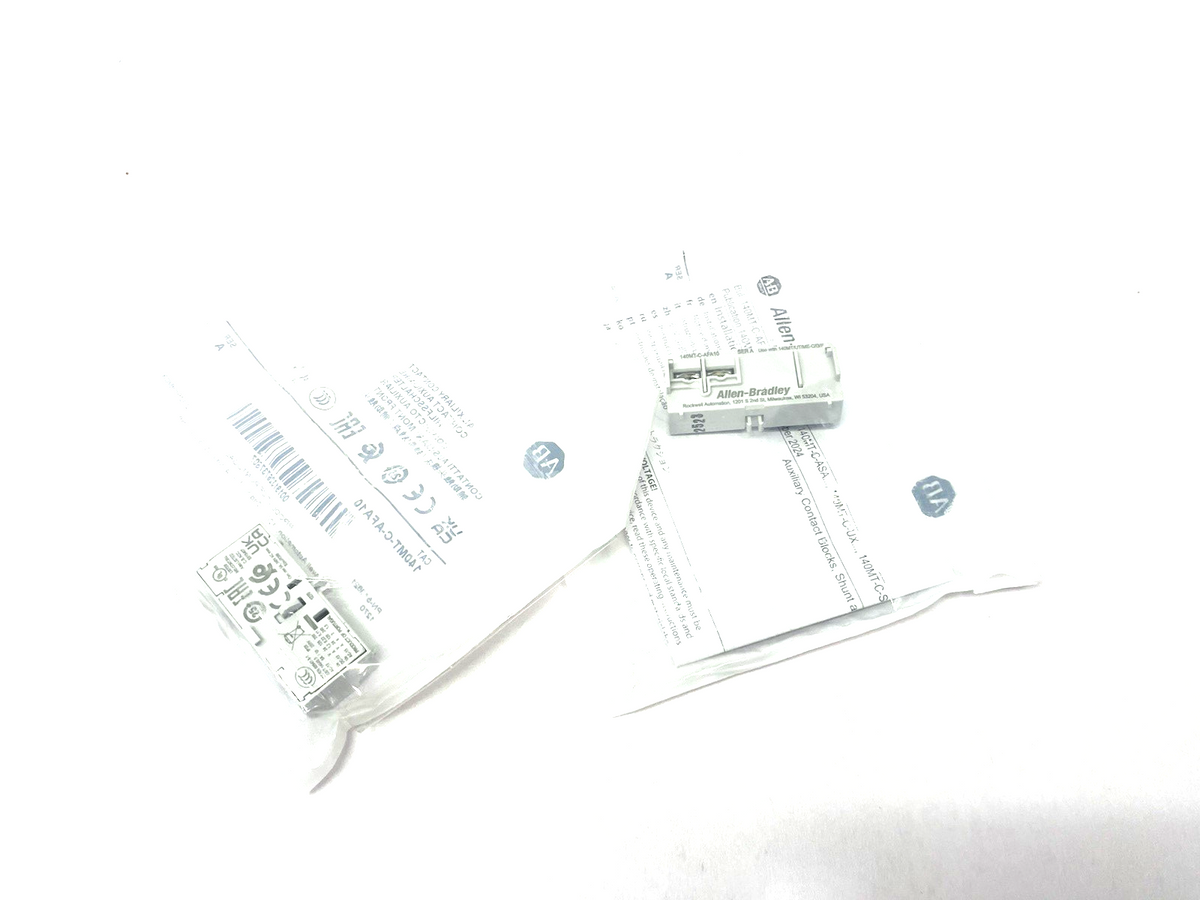 Allen Bradley 140MT-C-AFA10 Ser. A Auxiliary Contact Block Front Mount LOT OF 2 - Maverick Industrial Sales