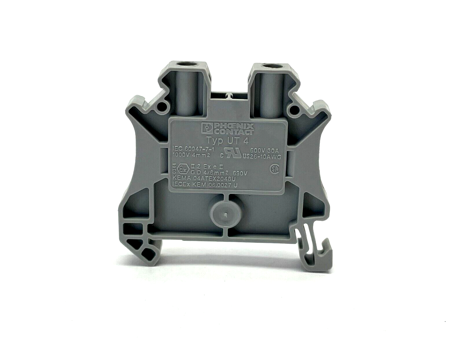 UT 4 | Phoenix Contact Feed-Through Terminal Block 3044102 LOT OF 5 - Used - Maverick Industrial Sales