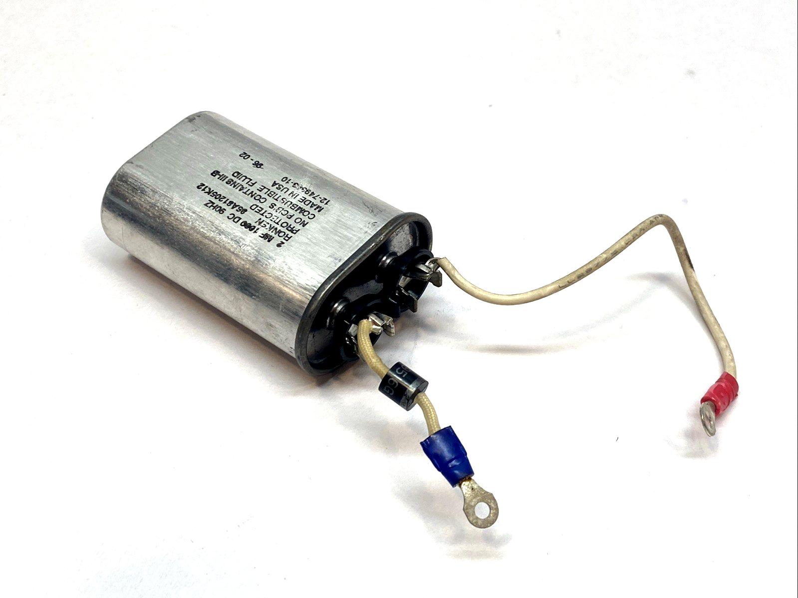 96A81205K12 | Ronken Capacitor Metal Can Motor Run 90HZ - Used - Maverick Industrial Sales