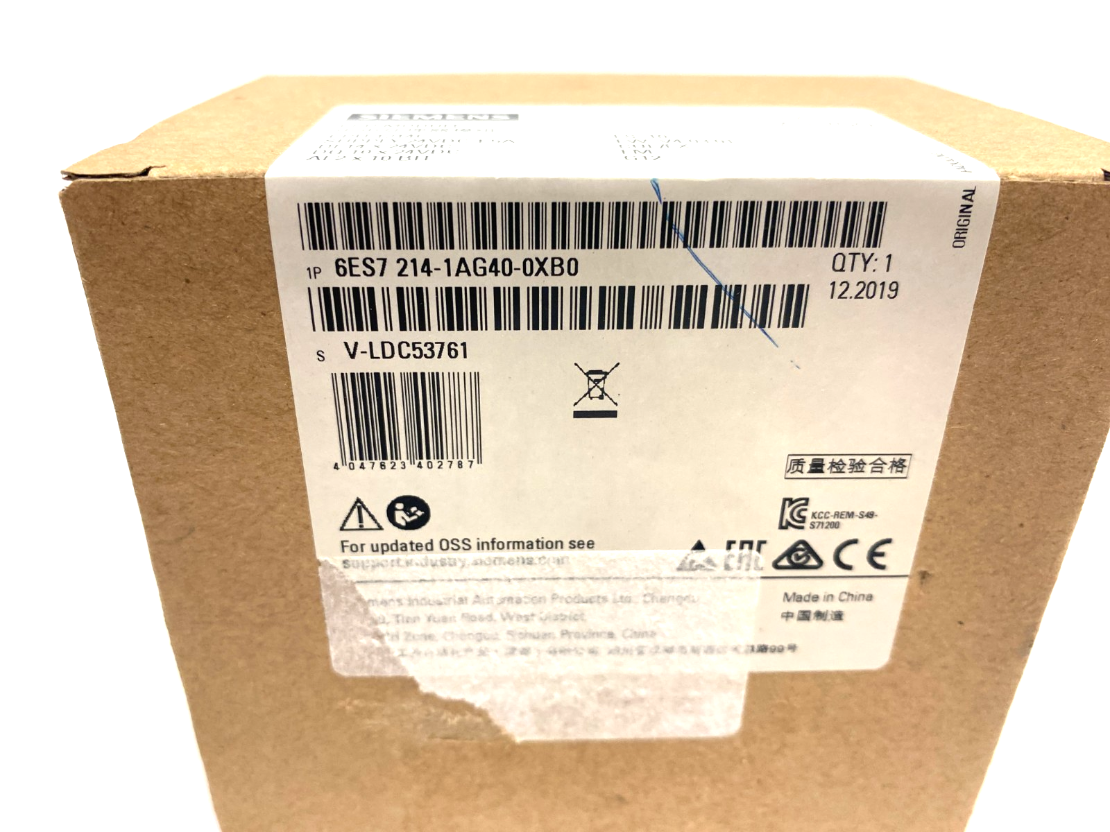 Siemens 6ES7 214-1AG40-0XB0 SIMATIC S7-1200 CPU Module 1214C DI 14x24VDC - Maverick Industrial Sales