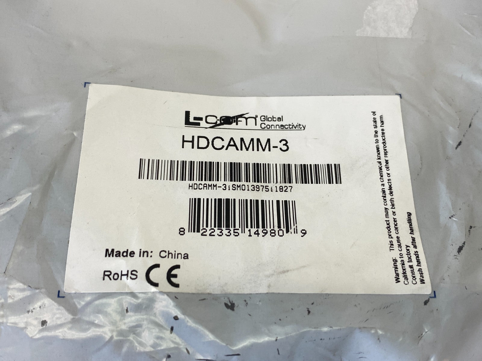 HDCAMM-3 | L-Com Premium High Speed HDMI® Cable with Ethernet, Male - New - Maverick Industrial Sales