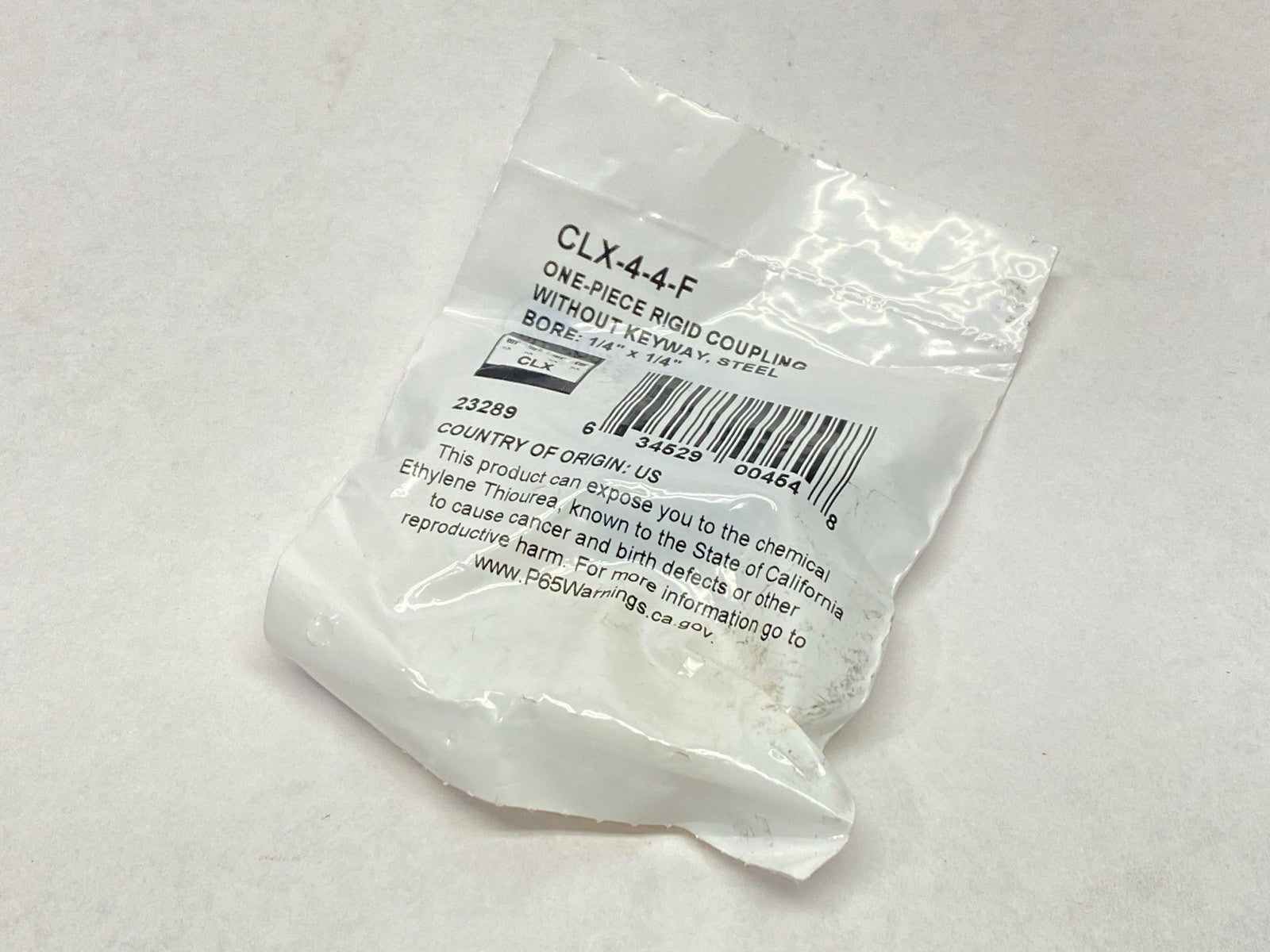 CLX-4-4-F | Ruland One-Piece Rigid Coupling 1/4" Bore 5/8" OD 1" Length - New - Maverick Industrial Sales