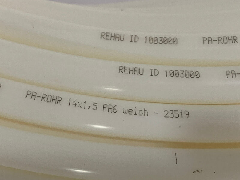 Rehau 100300 Tubing PA-ROHR 14x1,5 PA6 Weich White 23515 14mm OD x 100m L - Maverick Industrial Sales