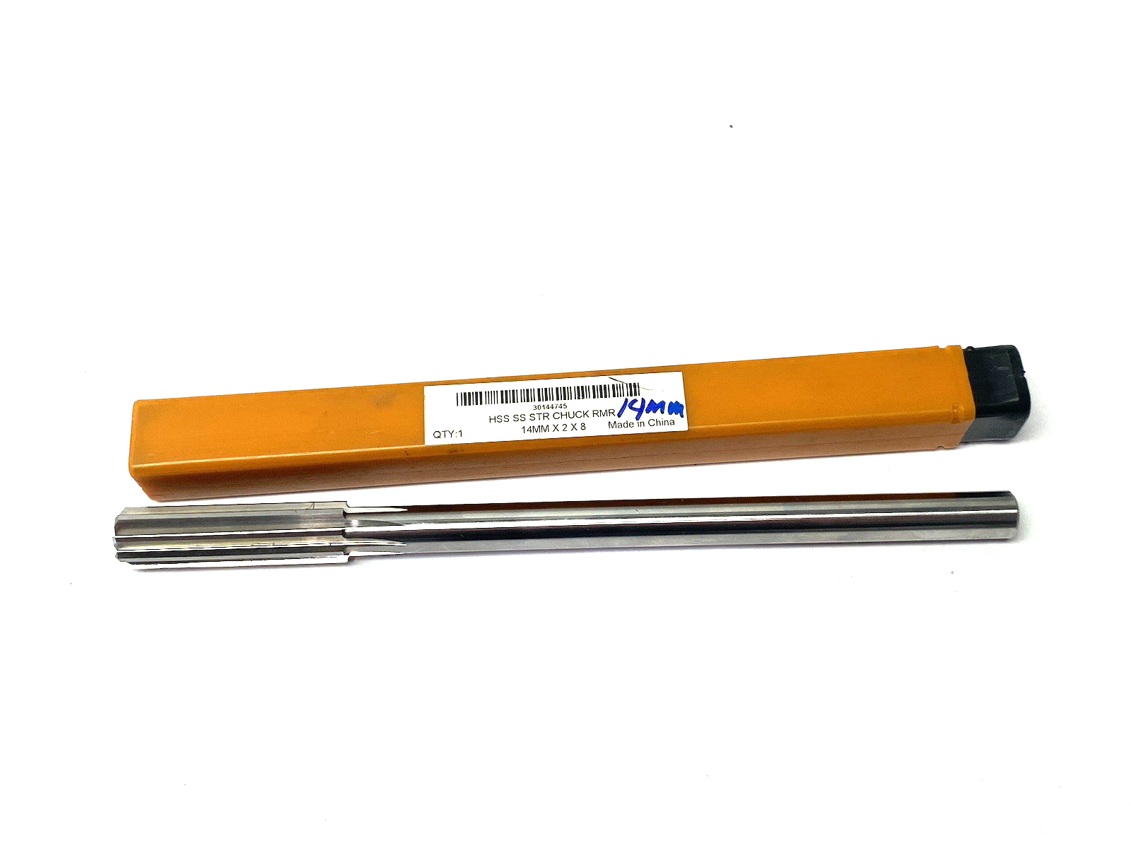 30144745 | Hertel Chucking Reamer 8" OAL, 2" Flute Length, Straight, 14mm HSS - New – Open box - Maverick Industrial Sales