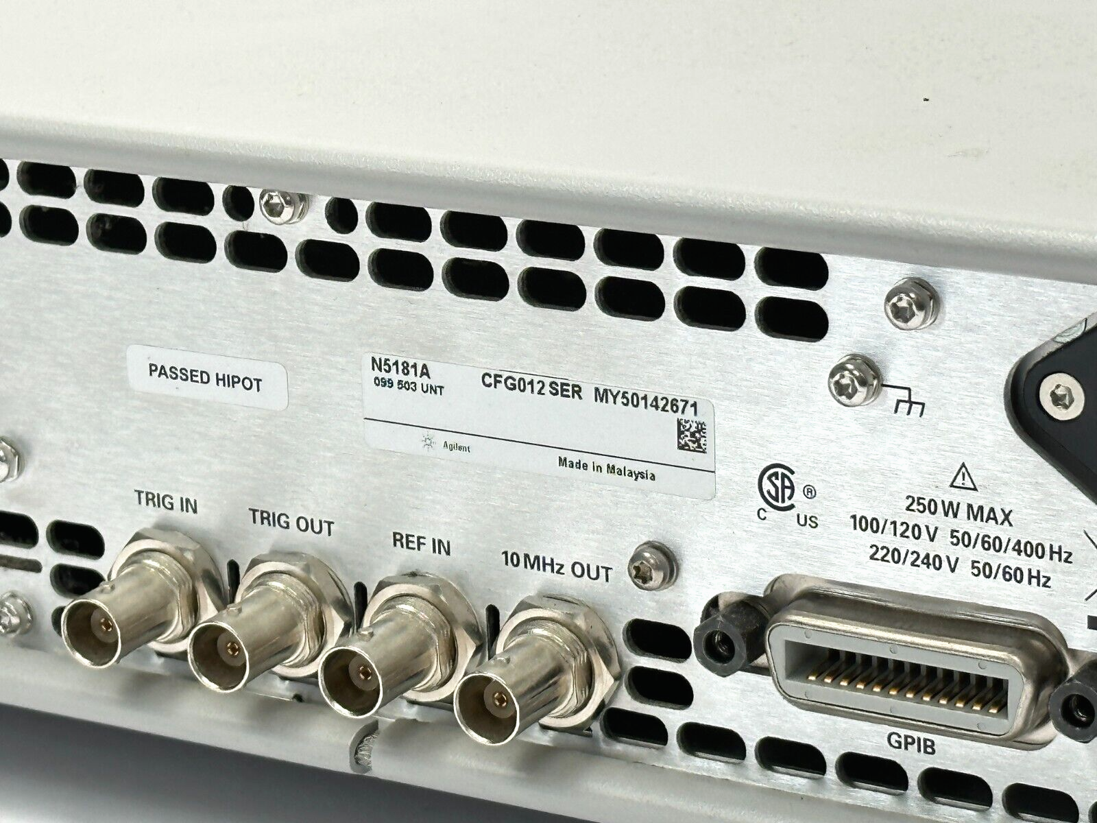 Agilent N5181A MXG Signal Generator 100kHz-3GHz MY50142671 099 503 ALB U02 UNT - Maverick Industrial Sales
