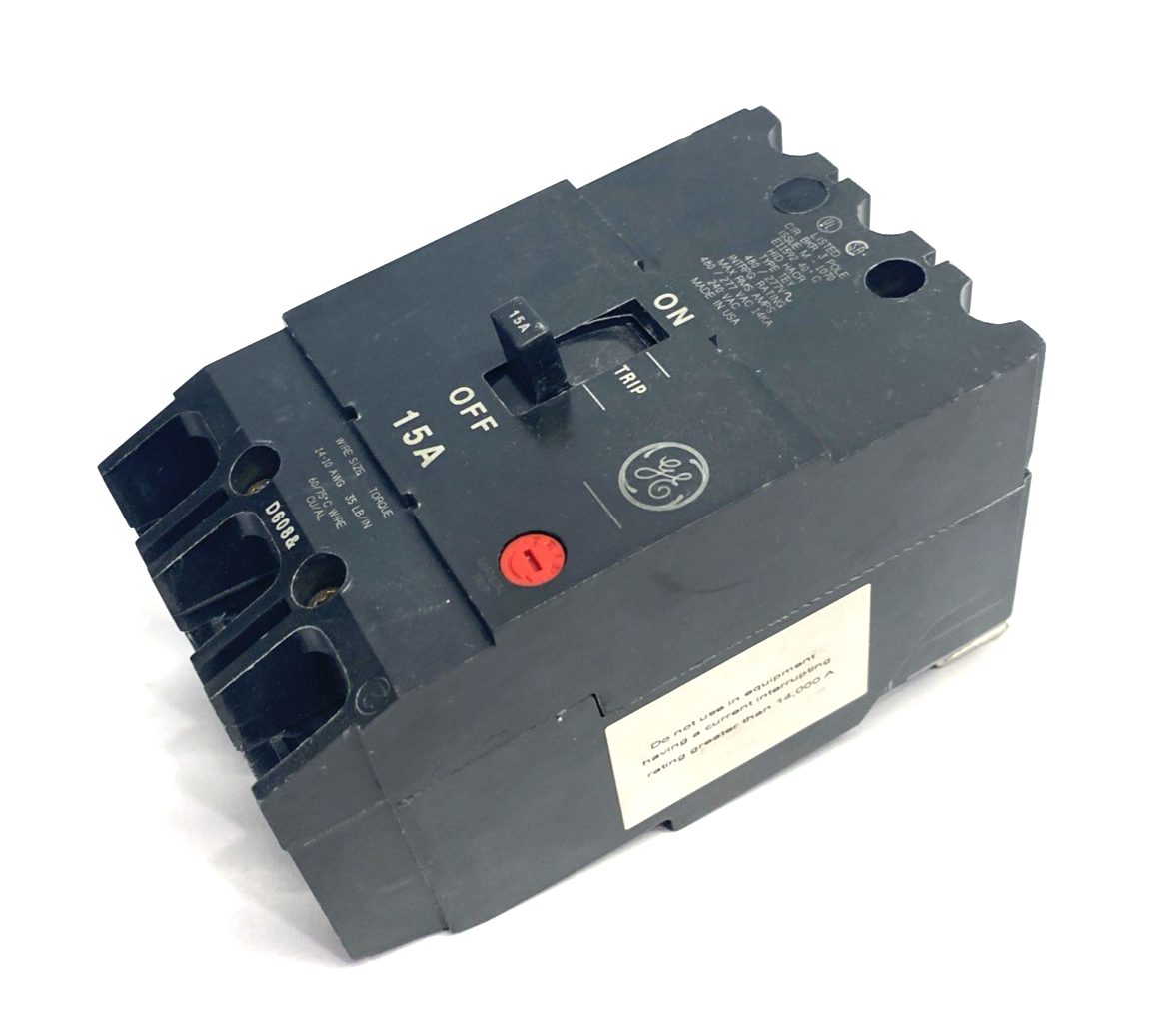 General Electric M-1070 15A Circuit Breaker 3-Pole Type TEY, HID HACR - Maverick Industrial Sales