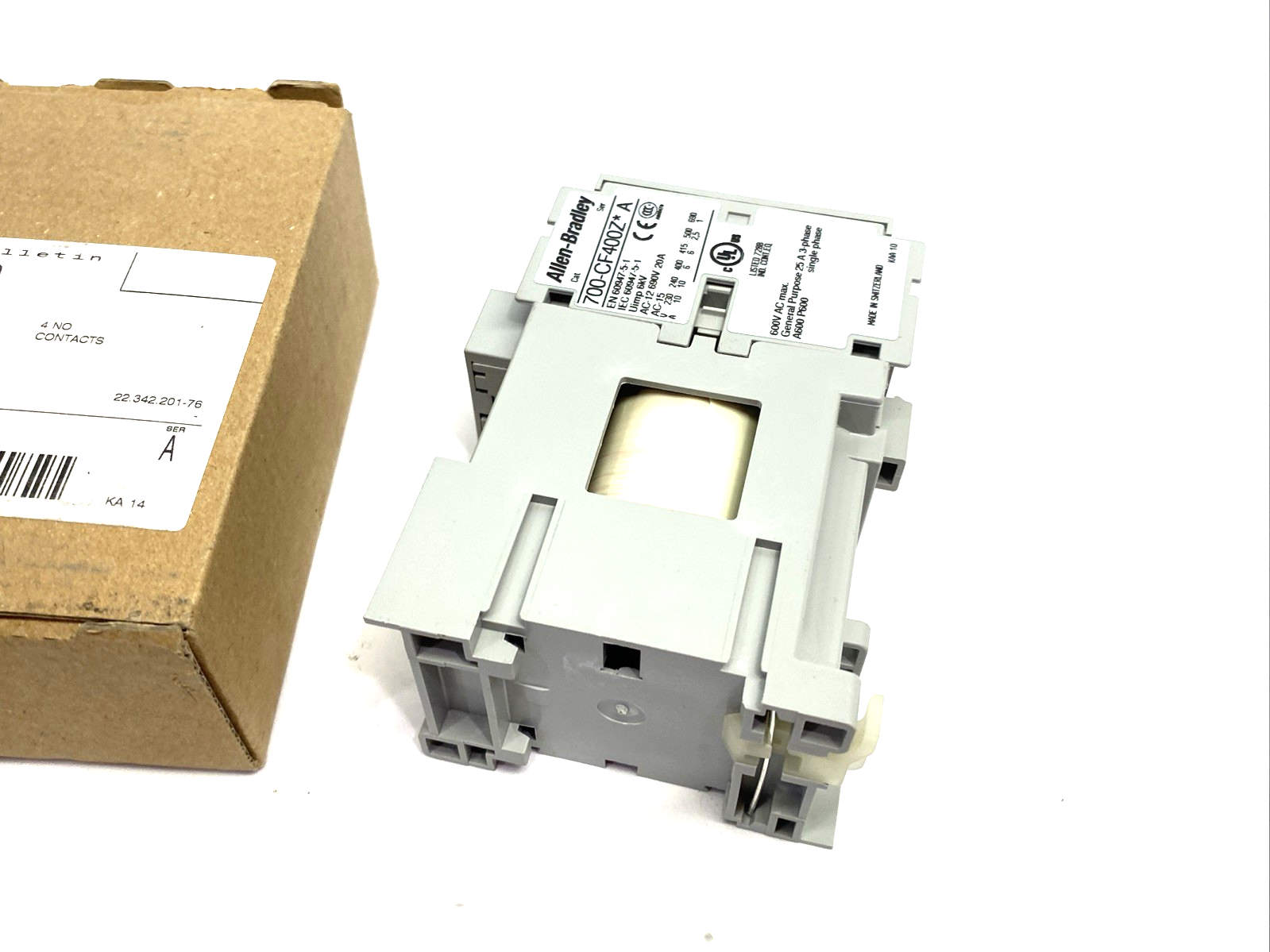700-CF400ZD | Allen Bradley Ser. A Industrial Control Relay 4 NO Contacts - New – Open box - Maverick Industrial Sales