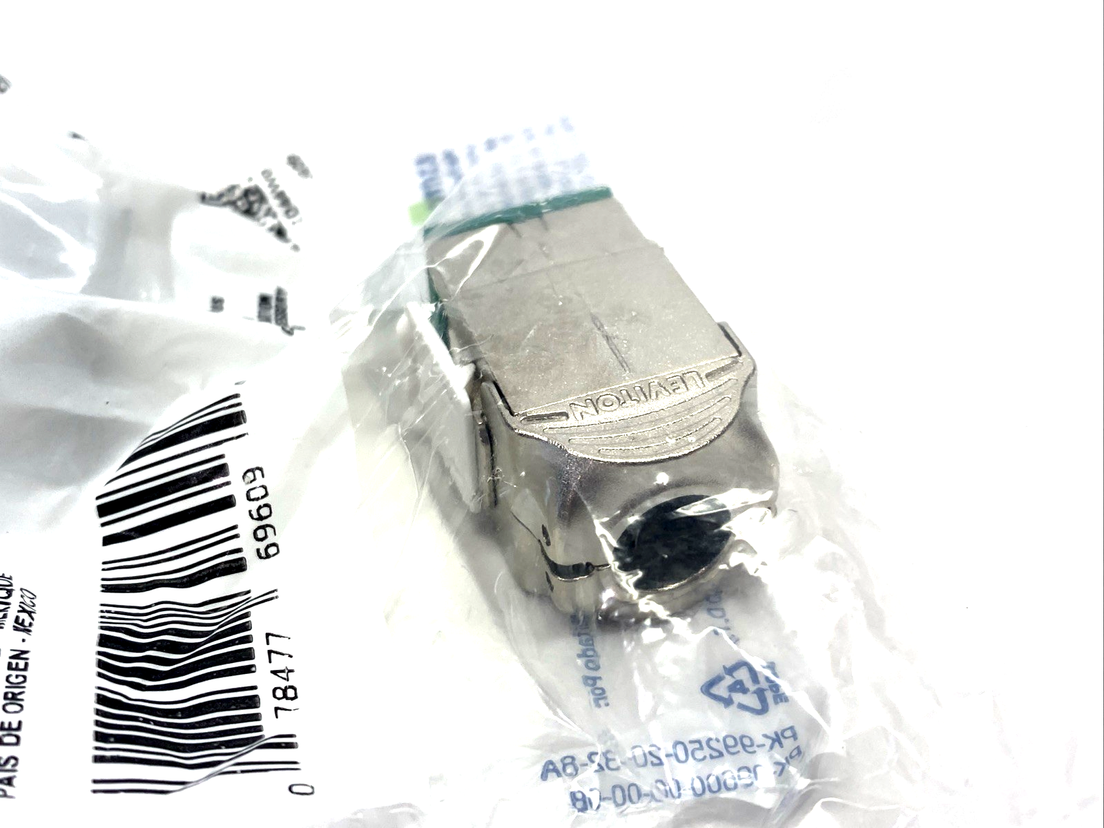 61SJK-RV6 | Leviton ATLAS-X1 Cat 6 Shielded QUICKPORT Jack, Green - New - Maverick Industrial Sales