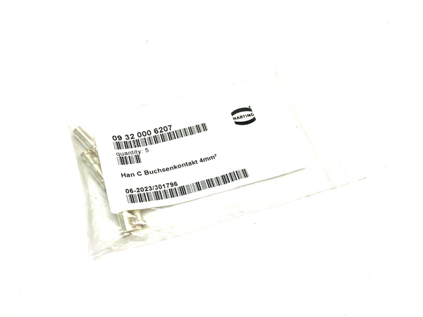 Harting 09320006207 Han C-Female Crimp Contact-c 4mm²  PKG OF 4 - Maverick Industrial Sales