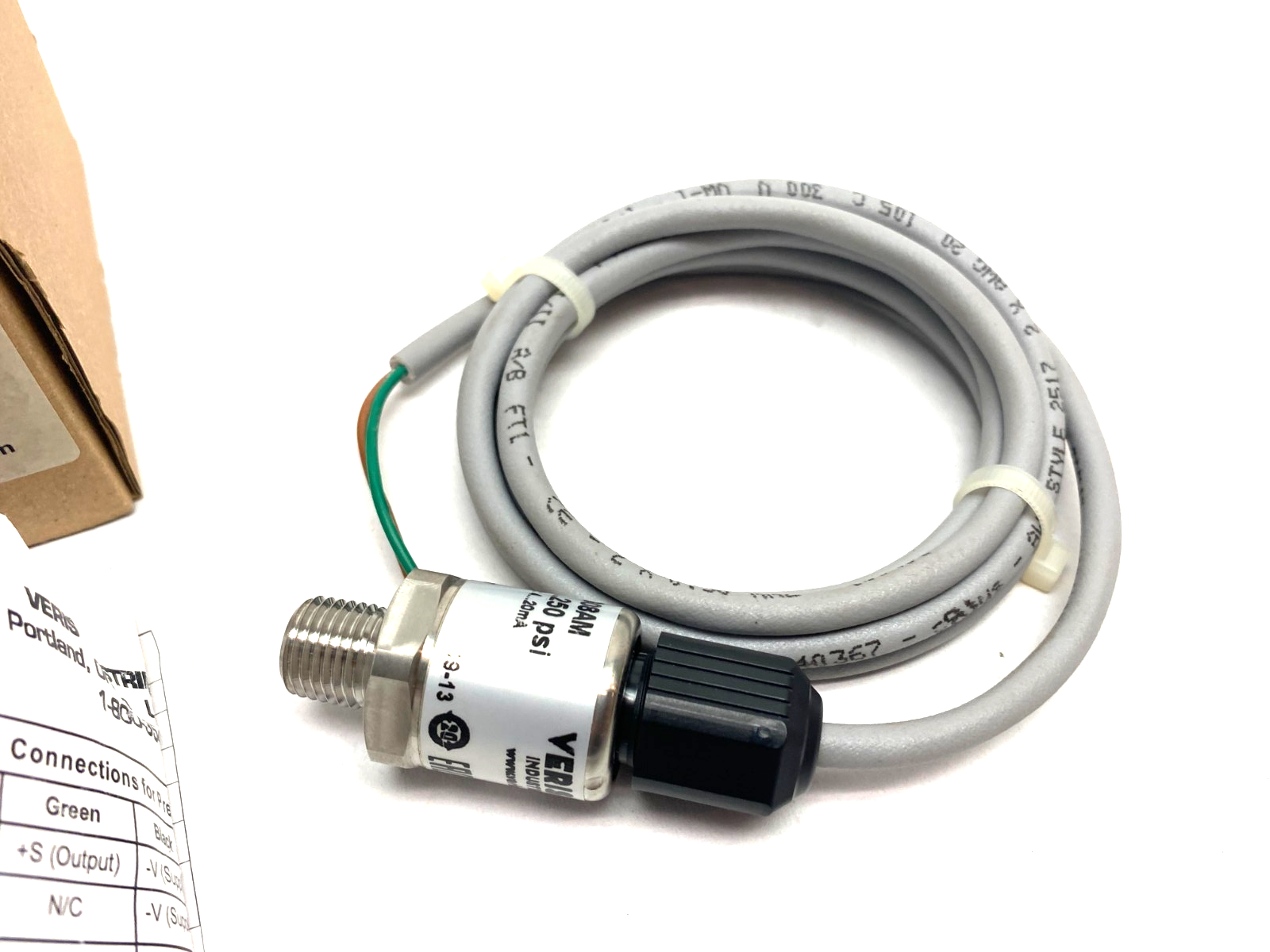 Veris PG08AM Static Pressure Gauge Sensor 0... 250psi - Maverick Industrial Sales