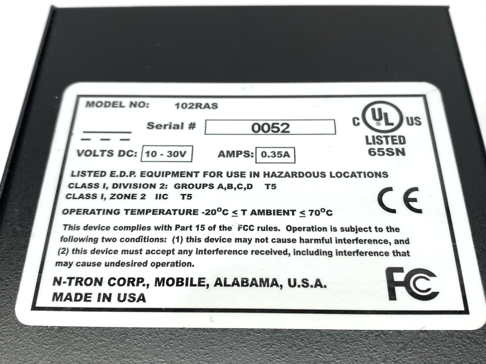 102RAS | N-TRON Industrial Remote Access Server 10-30VDC .35A - New – Open box - Maverick Industrial Sales