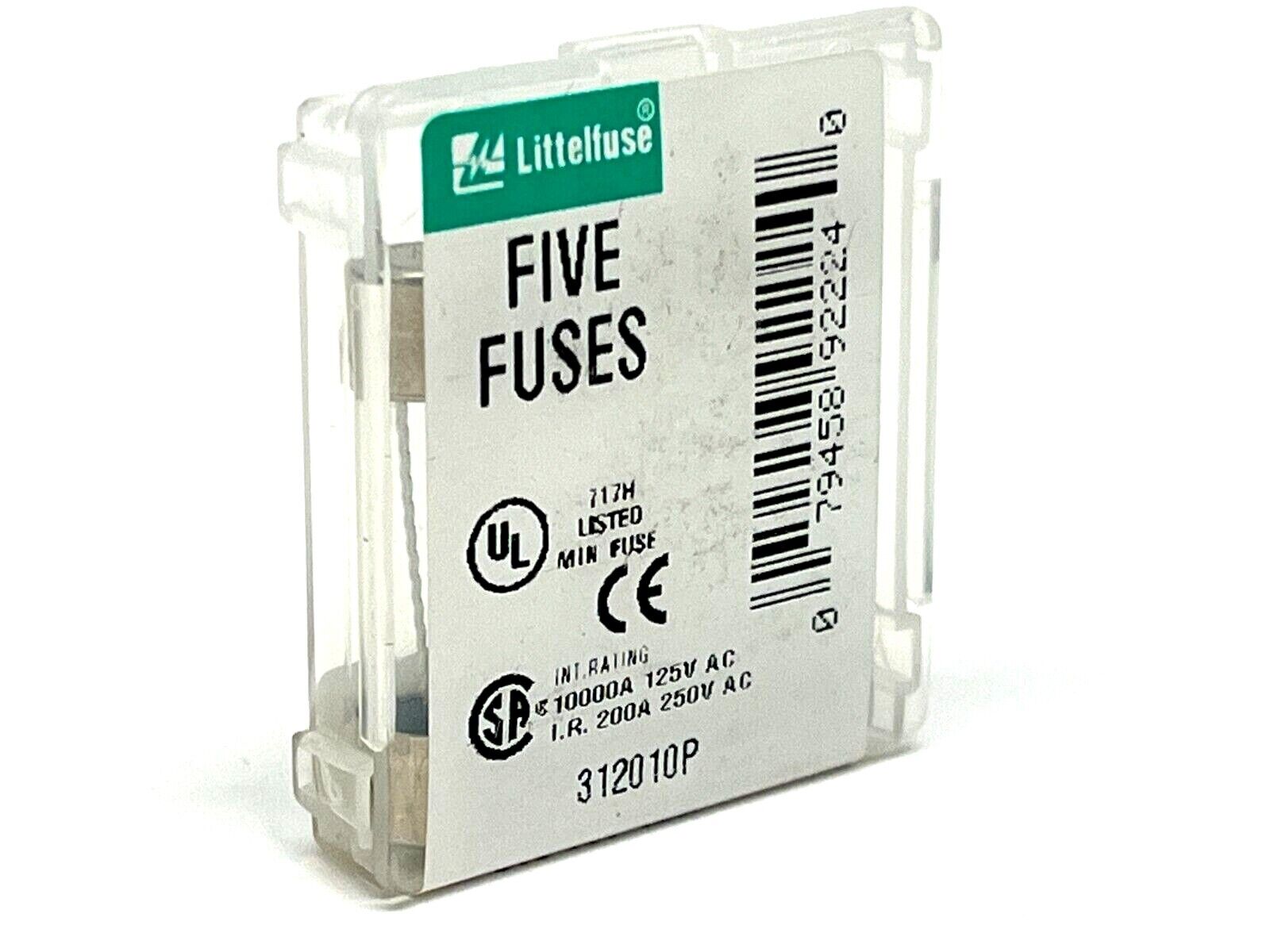 Littlefuse 312010.VXP Fast Acting Fuse 8A 250V 5 PACK - Maverick Industrial Sales