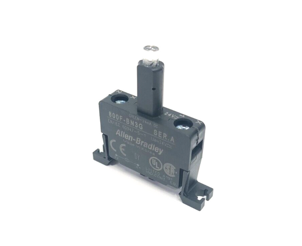 Allen Bradley 800F-BN3G Ser. A 22mm Green LED Module For 800F Pushbutton - Maverick Industrial Sales