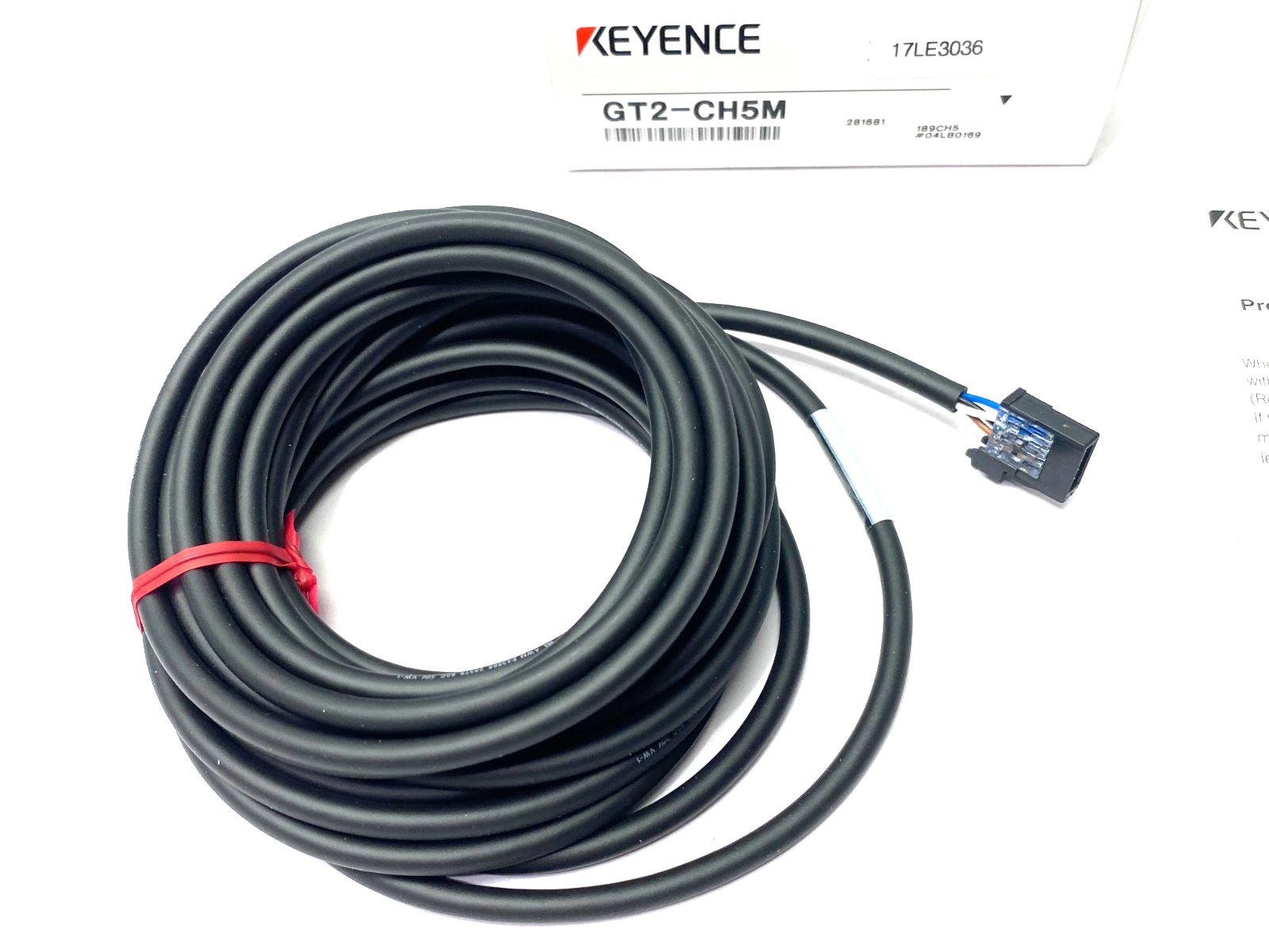 Keyence GT2-CH5M Digital Contact Sensor Head Cable Straight, M8 5m Length - New – Open box - Maverick Industrial Sales