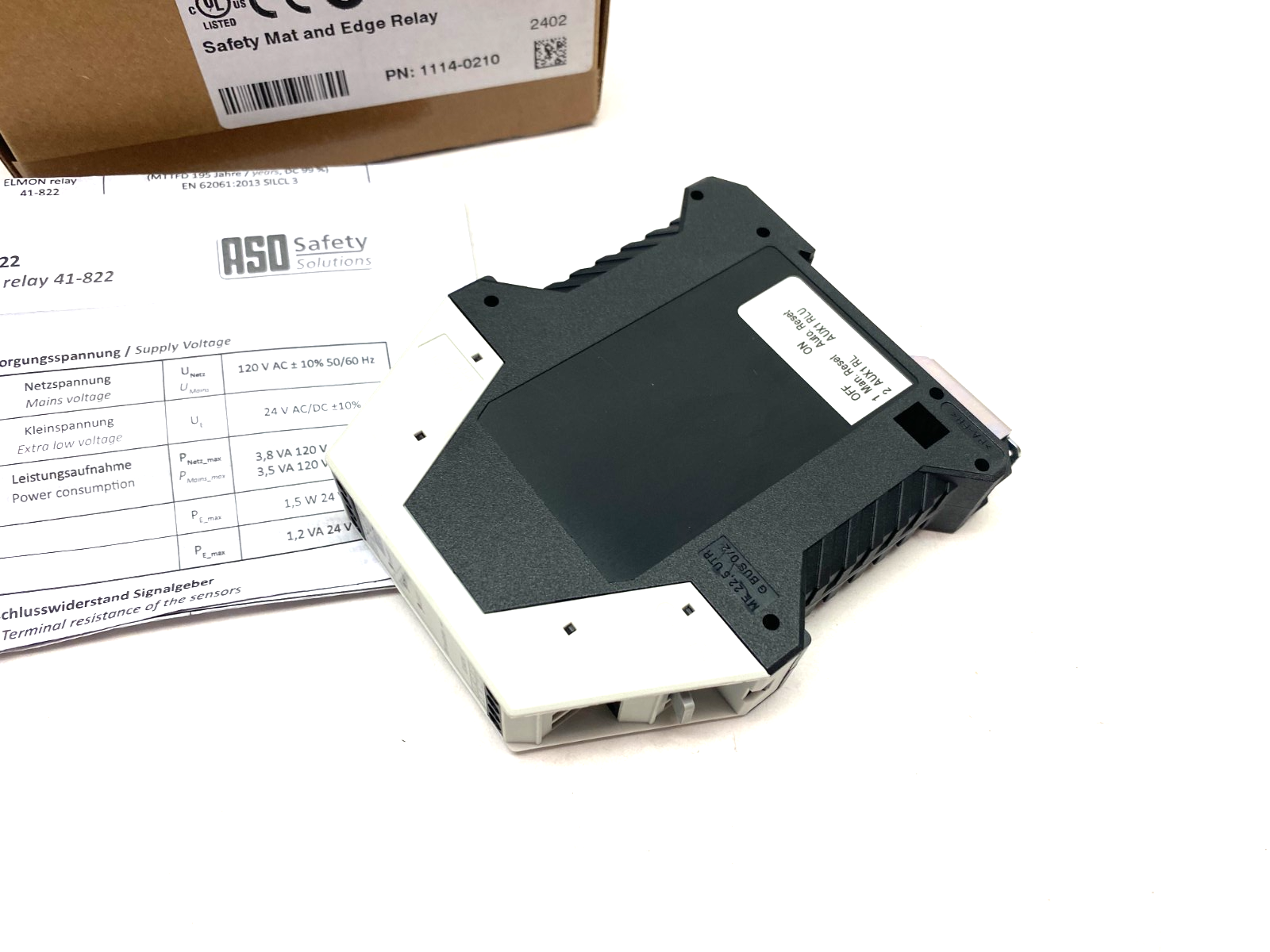 ASO Safety Solutions 1114-0210 Safety Mat and Edge Relay ELMON relay 41-822 - Maverick Industrial Sales