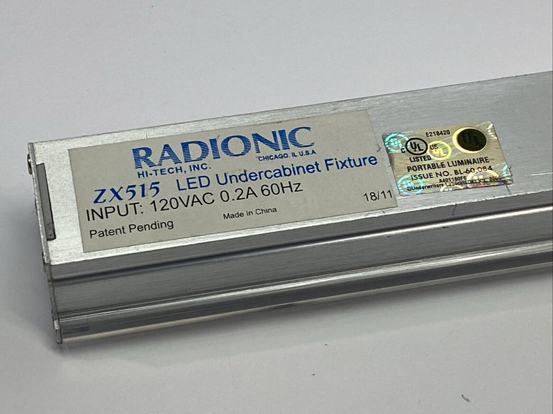 Radionic ZX515 LED Undercabinet Fixture 19" Length 0.2A 120VAC - Maverick Industrial Sales