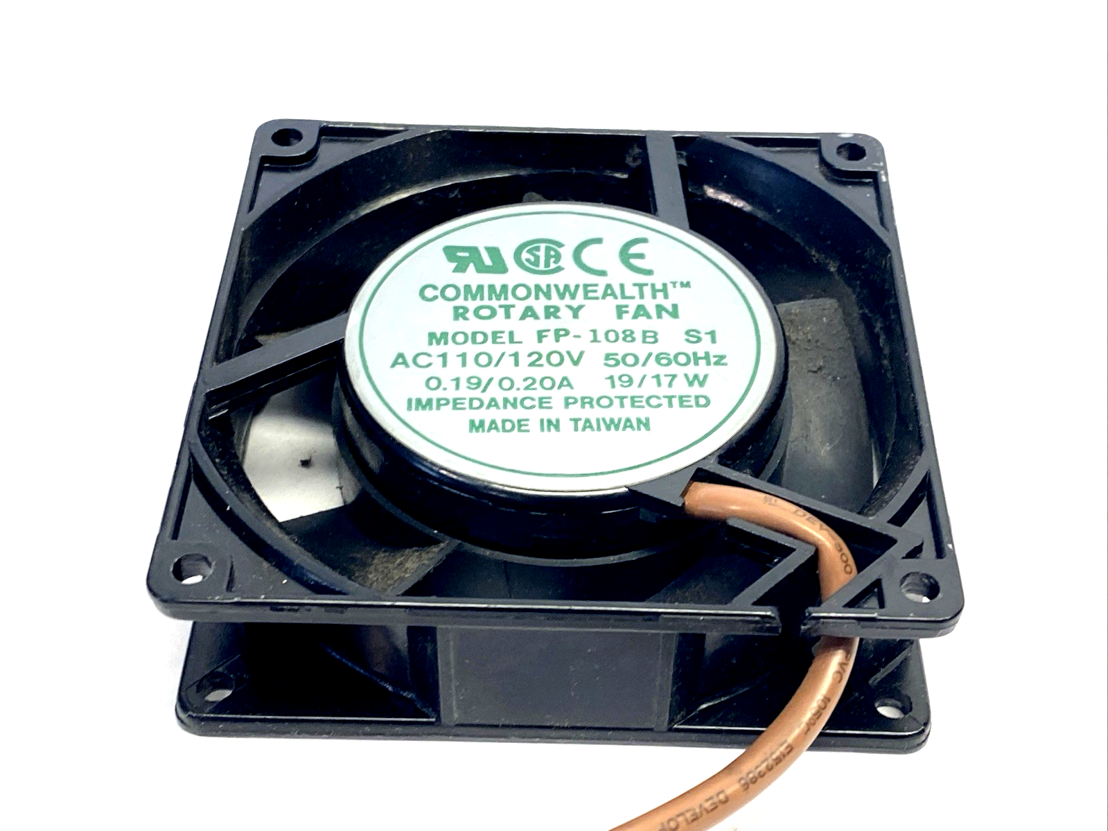 FP-108B | Commonwealth Rotary Fan 120VAC 17W 0.2A LOT OF 2 - Used - Maverick Industrial Sales