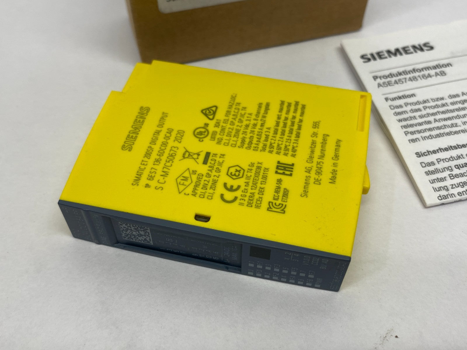 Siemens 6ES7136-6DC00-0CA0 SIMATIC ET200SP Dig. Output Module F-DQ 4X24 V DC/2A - Maverick Industrial Sales