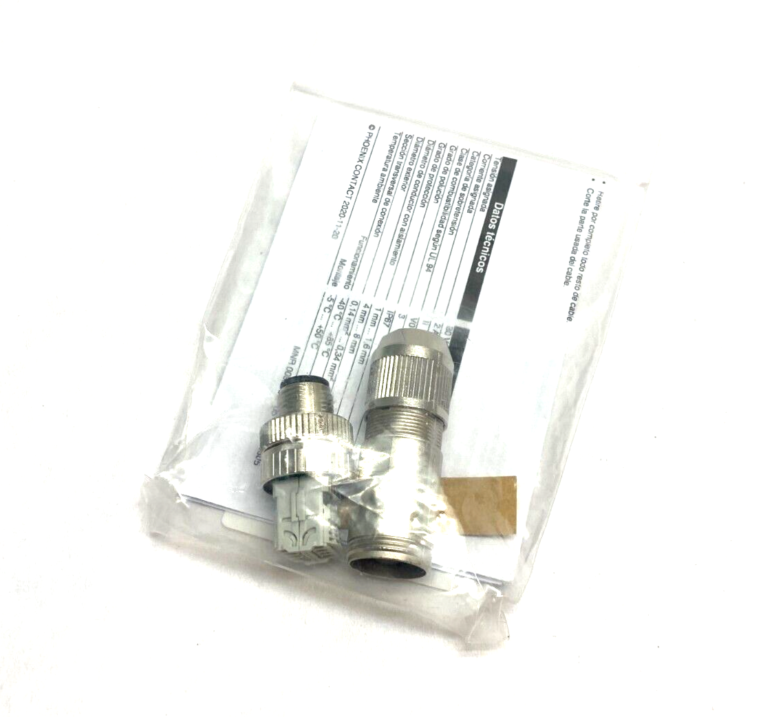 Phoenix Contact SACC-M12MS-8Q SH Ethernet Data Connector 8-Position 1543236 - New - Maverick Industrial Sales