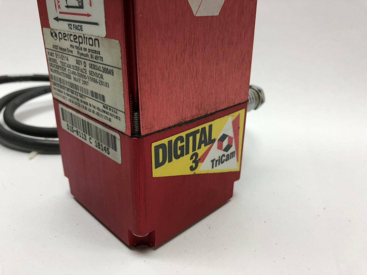 911-0114 | Perceptron Digital 3 TriCam Surface Sensor Rev. D w/ 310-0790 Term. 120 - Used - Maverick Industrial Sales